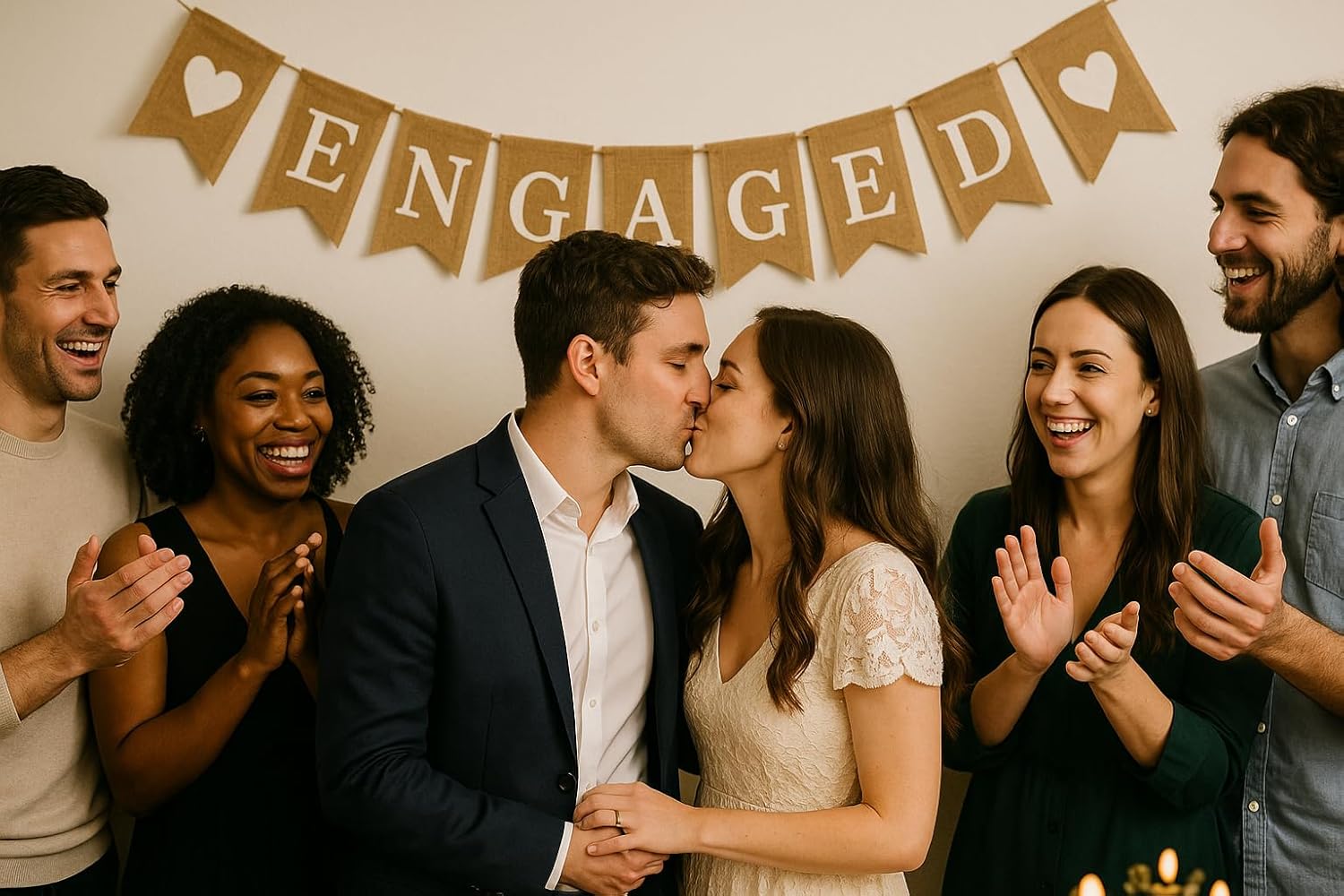 Engagement Party Decorations Engaged Burlap Banner 1