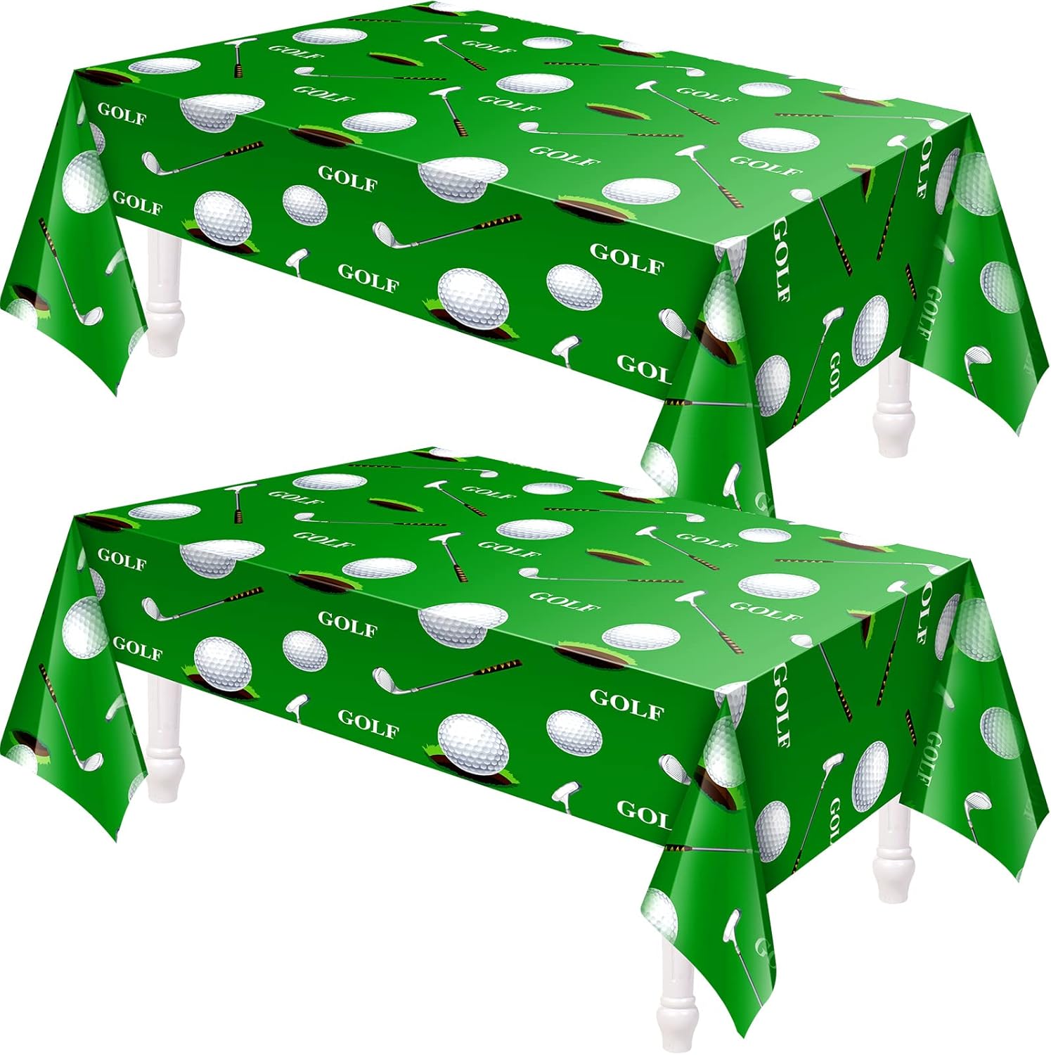 Patelai Golf Tablecloth for Sports Parties 86x51 Inch 2 Piece