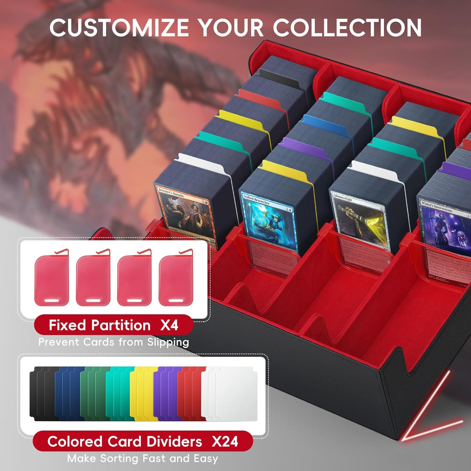 Trading Card Storage Box With 3000 Capacity