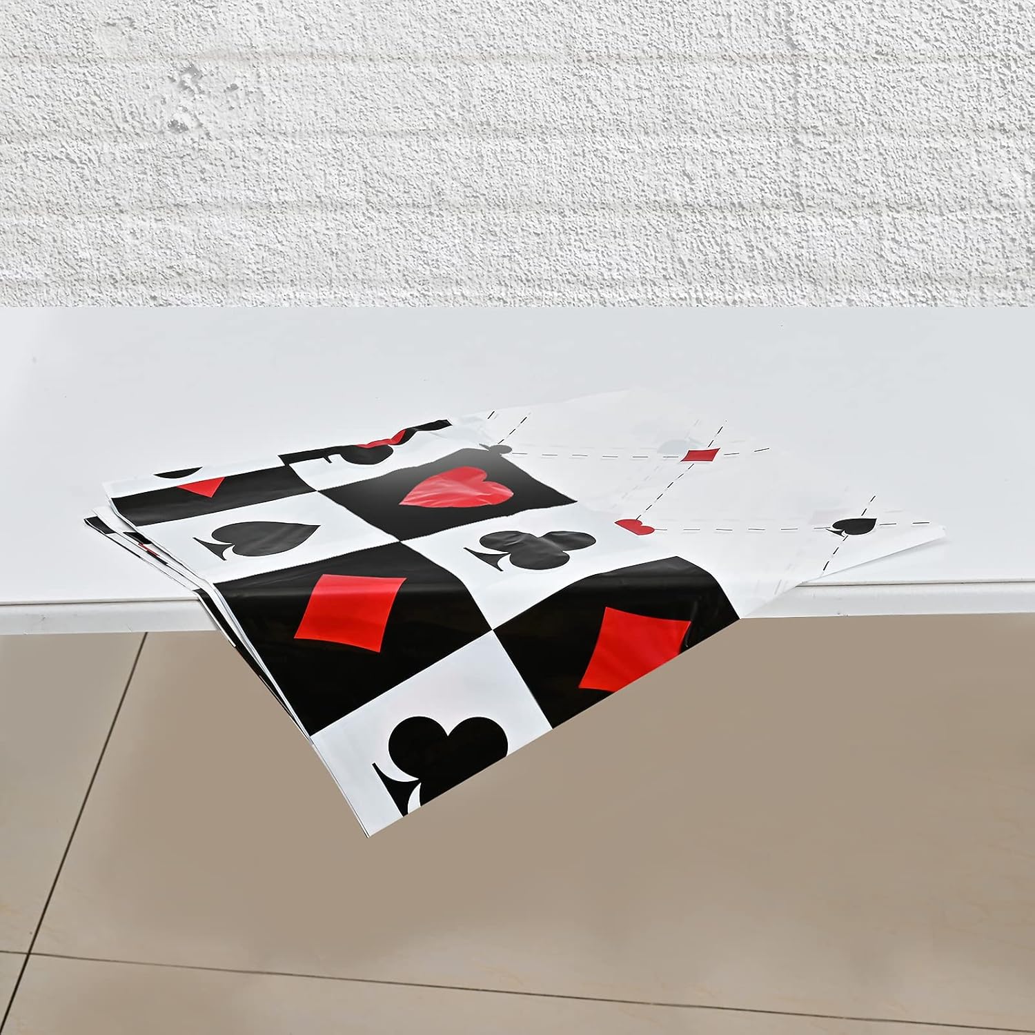 Lecpeting 2 Pcs Casino Plastic Table Covers 87x51 Inches