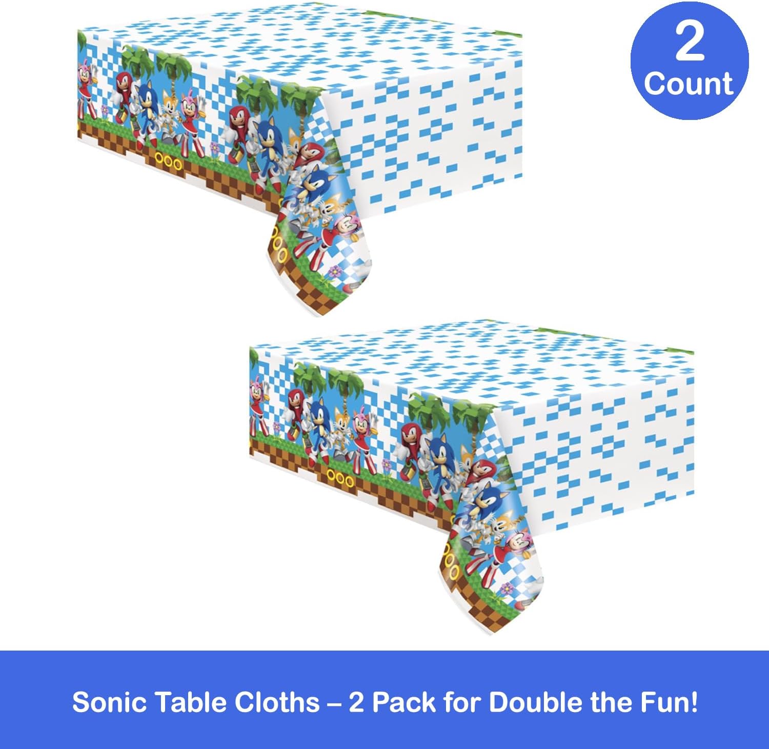 Sonic The Hedgehog Party Table Covers 2-Pack