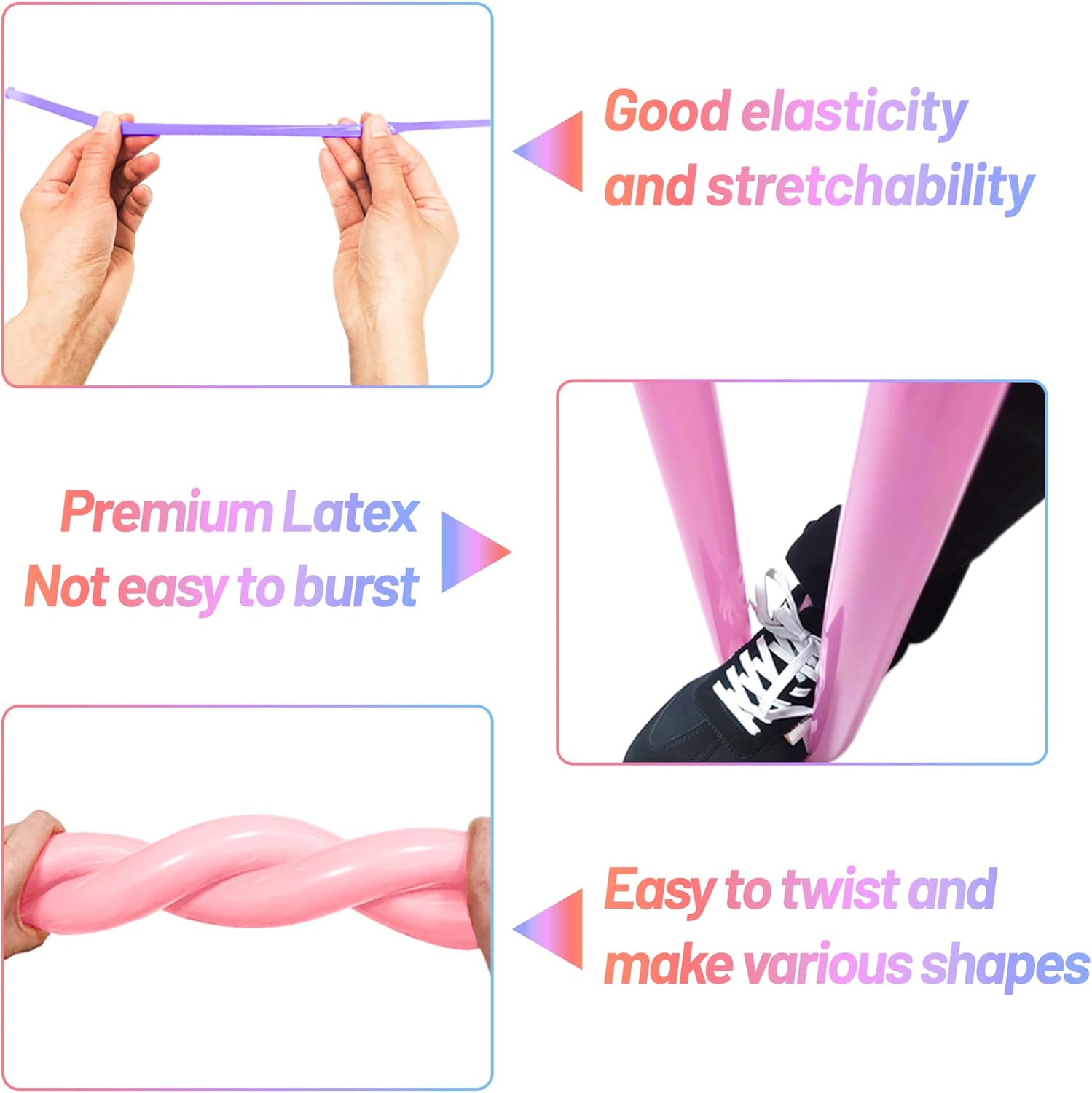 DIY Balloon Animal Kit with Pump and 100 Long Balloons