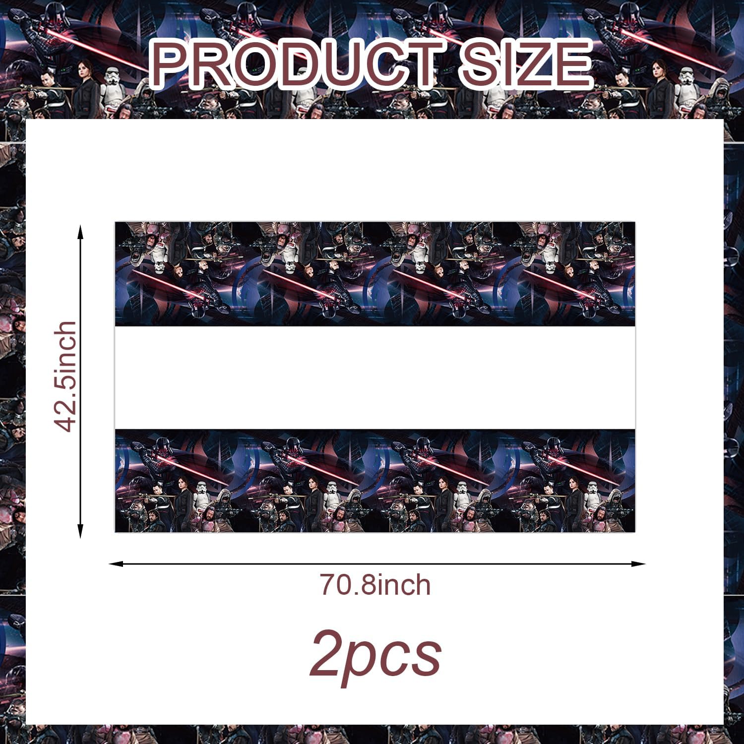 Omto 2pcs Star Wars Tablecloth for Birthday Parties