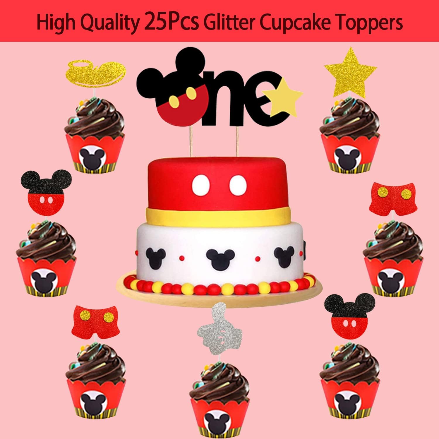 Family Pro 1st Birthday Party Supplies Decorations 58Pcs