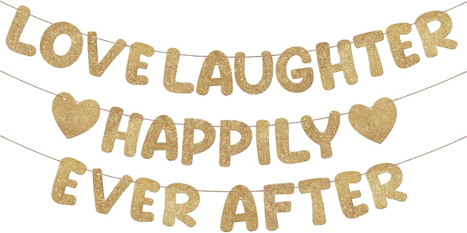 Breling Champagne Gold Bridal Shower Banner Set