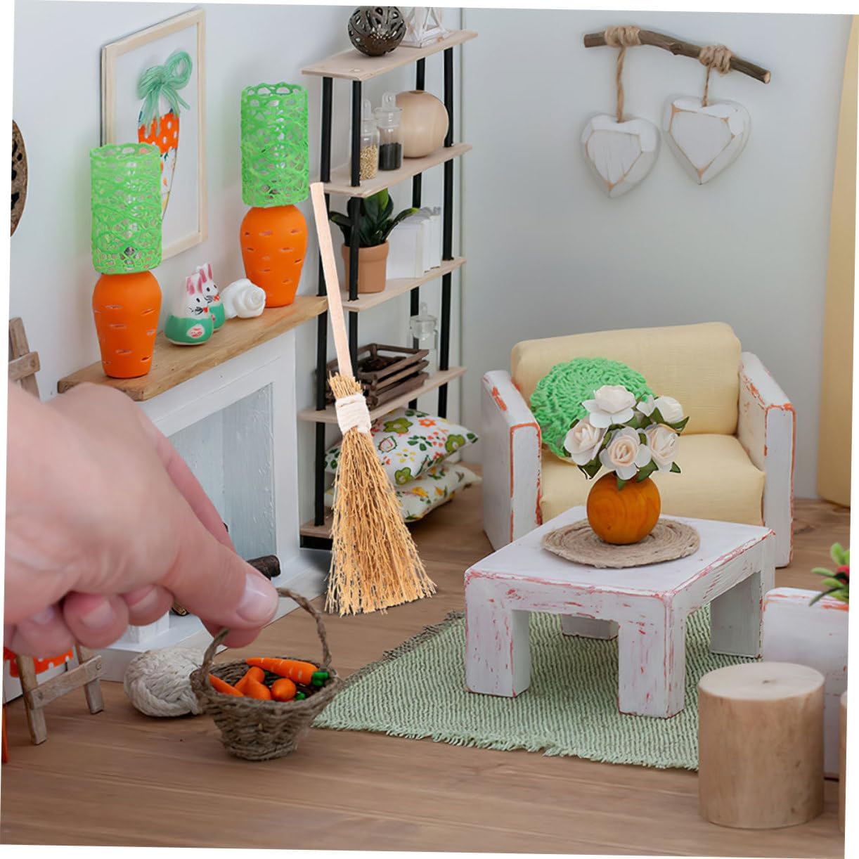 PRETYZOOM 12Pcs Miniature Witch Brooms Halloween Decor