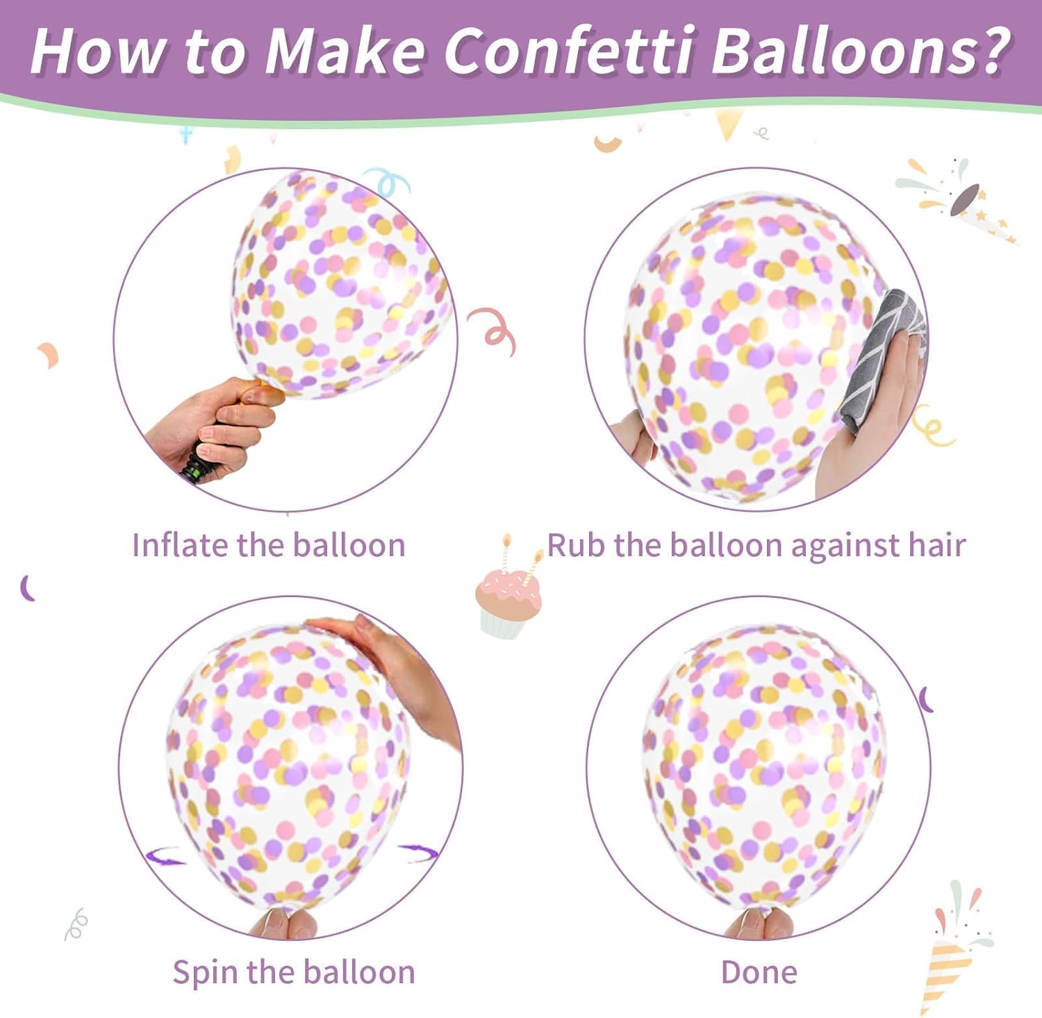 FEYG Pastel Balloons 12 Inch Rainbow Kit
