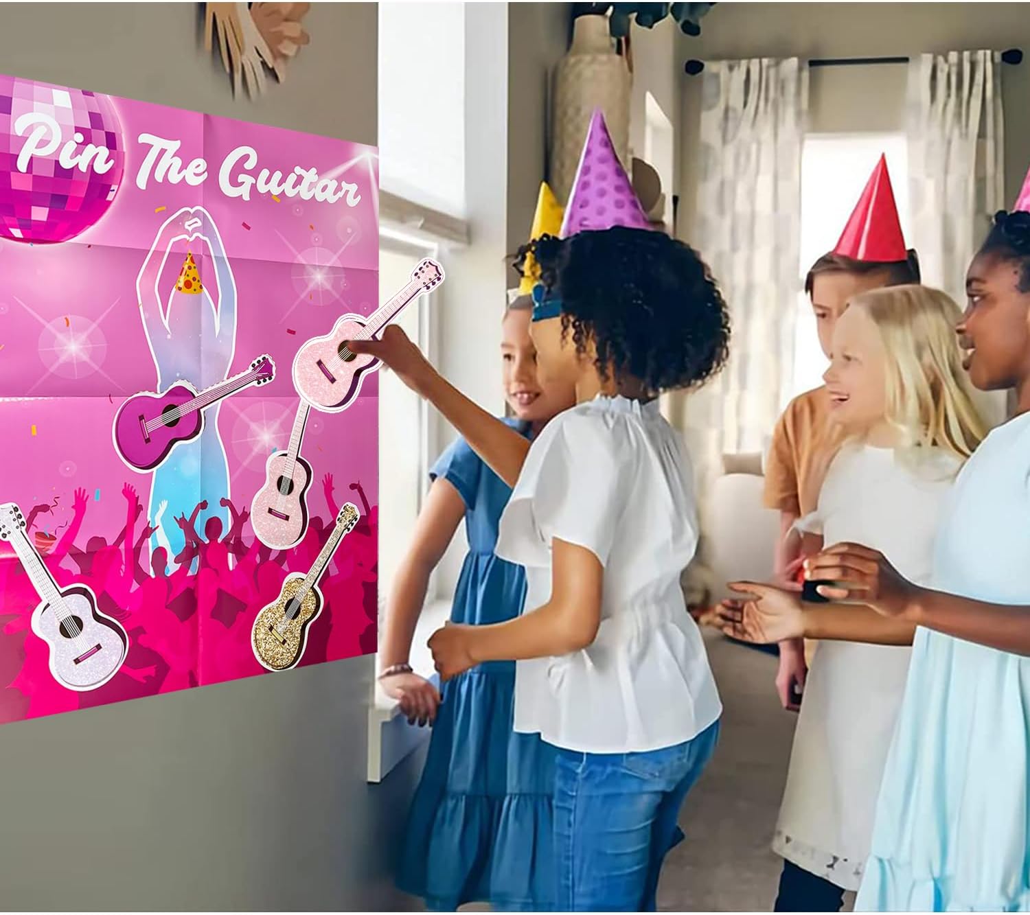 Pin The Guitar Music Party Game for Girls