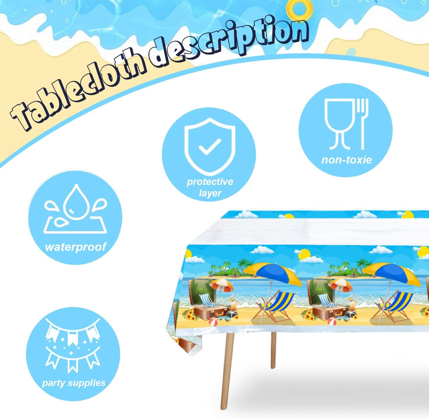 41pcs Summer Beach Party Supplies Set