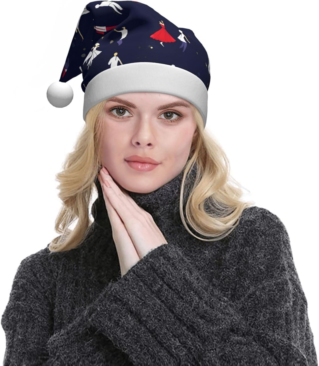 Personalized Santa Hat with Ballroom Dance Pattern