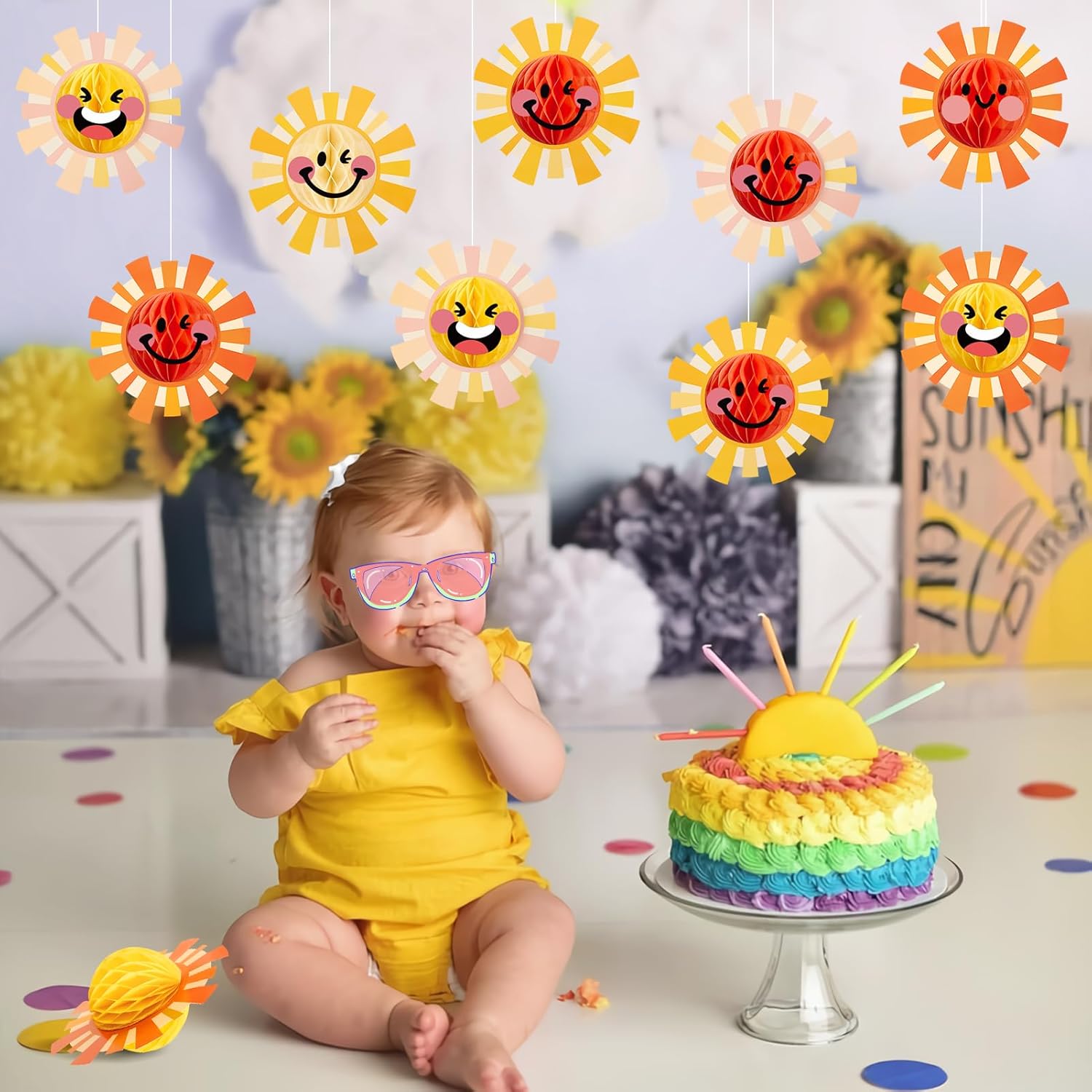 12PCS Boho Sun Party Decorations Set