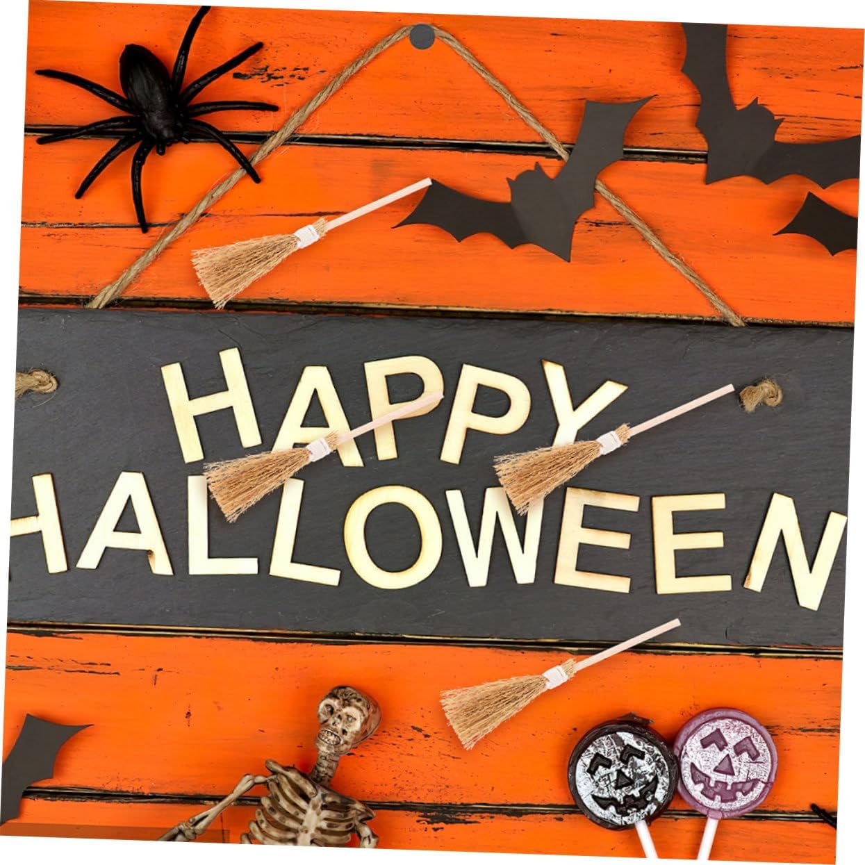 ABOOFAN 12Pcs Miniature Witch Brooms Halloween Decor