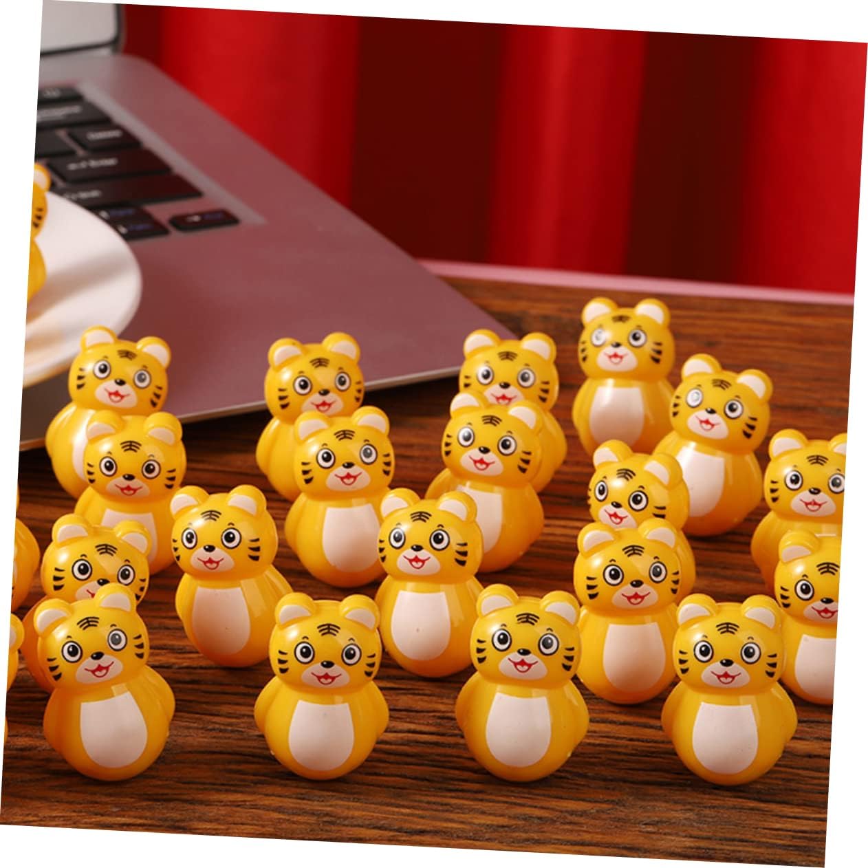 20pcs Tiger Tumbler Toy Wobbling Home Decor for Kids
