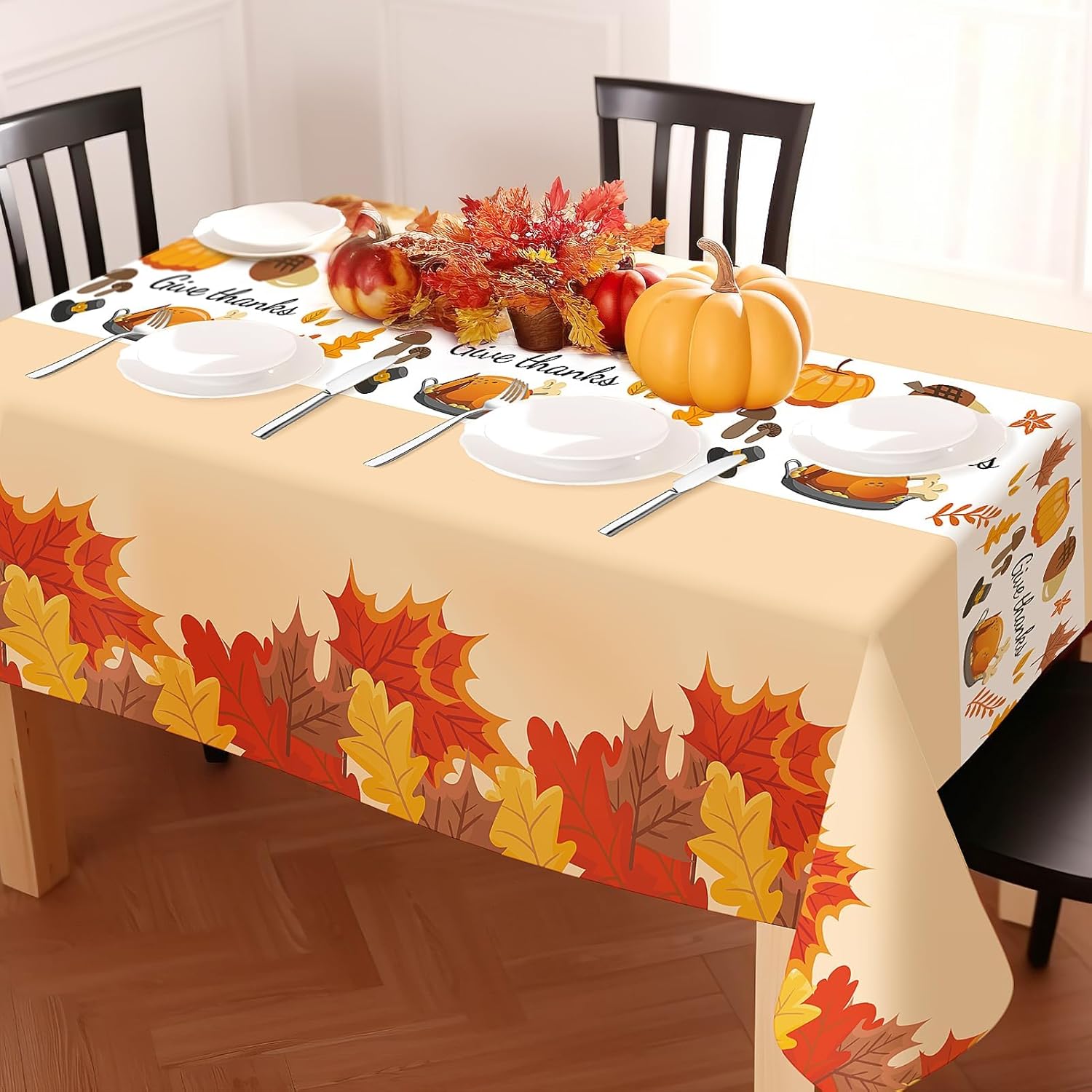Childom 3 Pack Thanksgiving Tablecloths 54 x 108