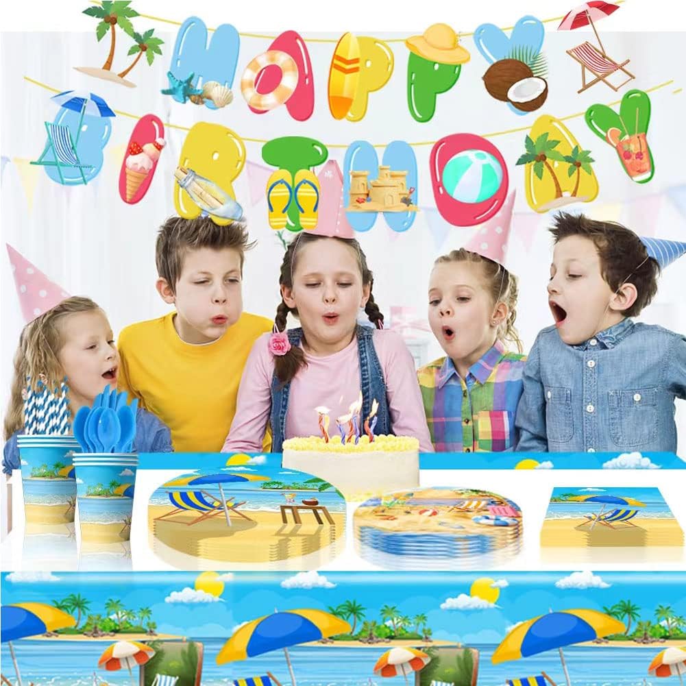 41pcs Summer Beach Party Supplies Set