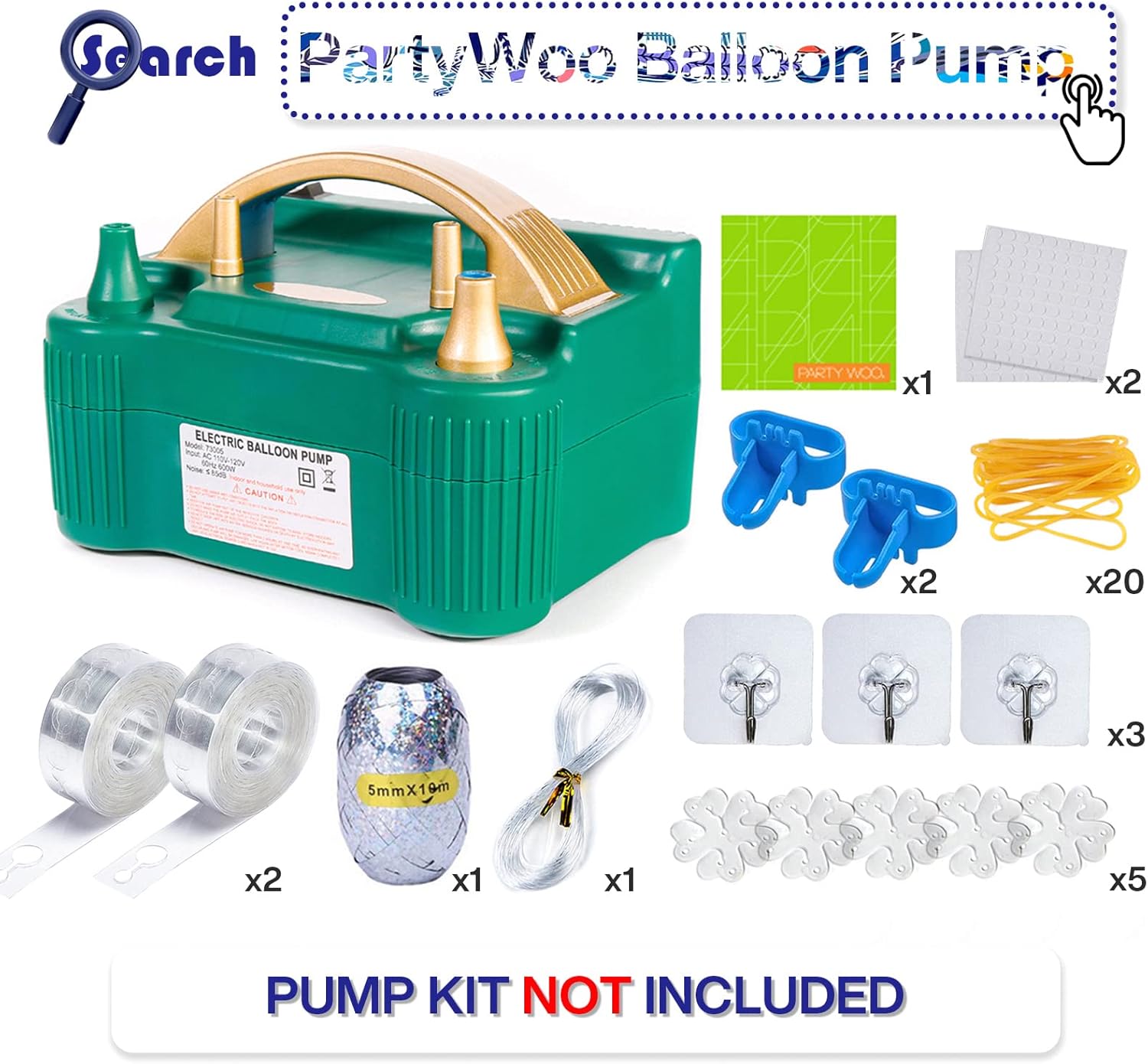 PartyWoo 120 pcs 5 inch Matte Kelly Green Latex Balloons
