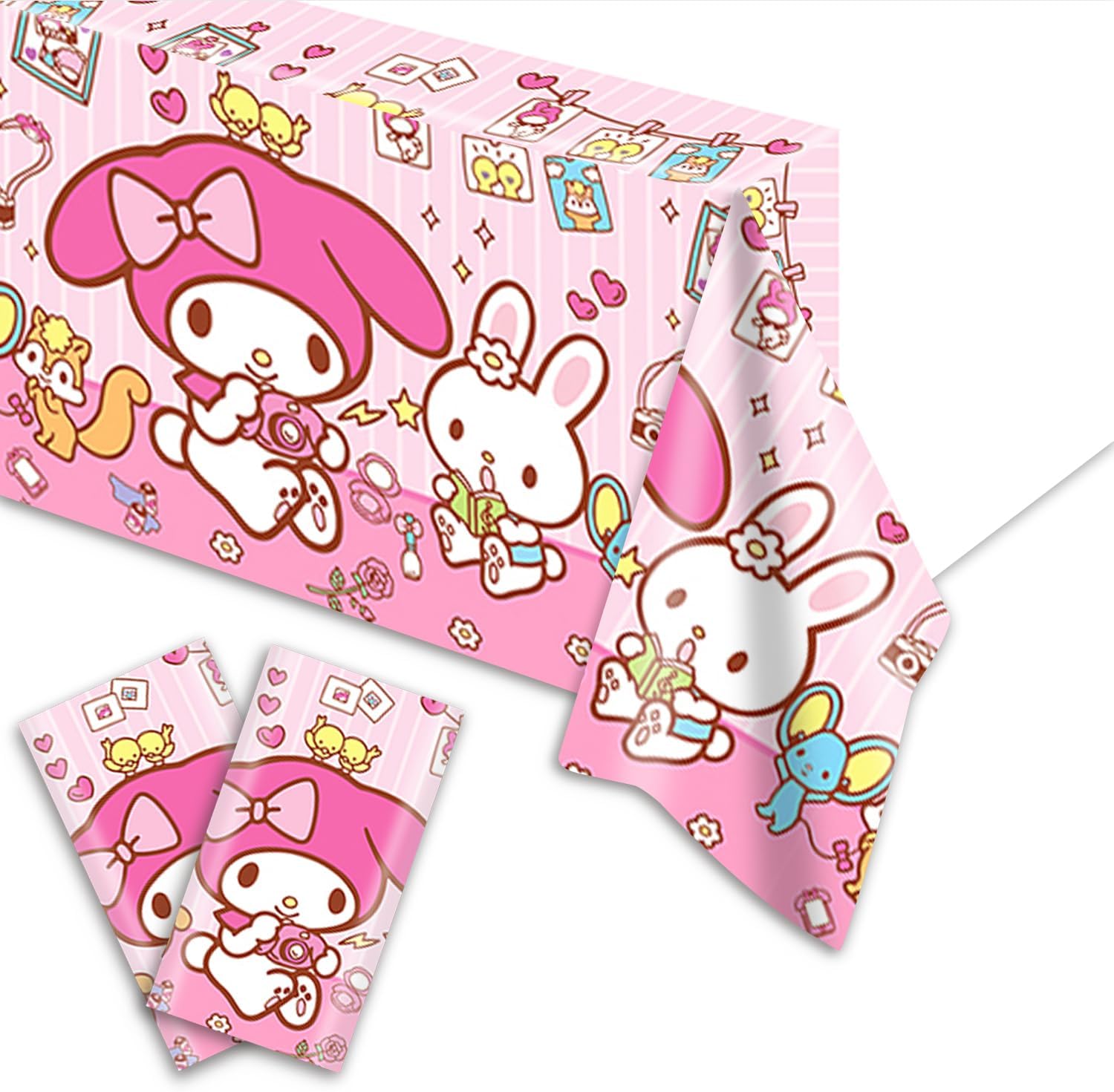 2Pcs Melody Tablecloth Disposable for Birthday Party Decorations