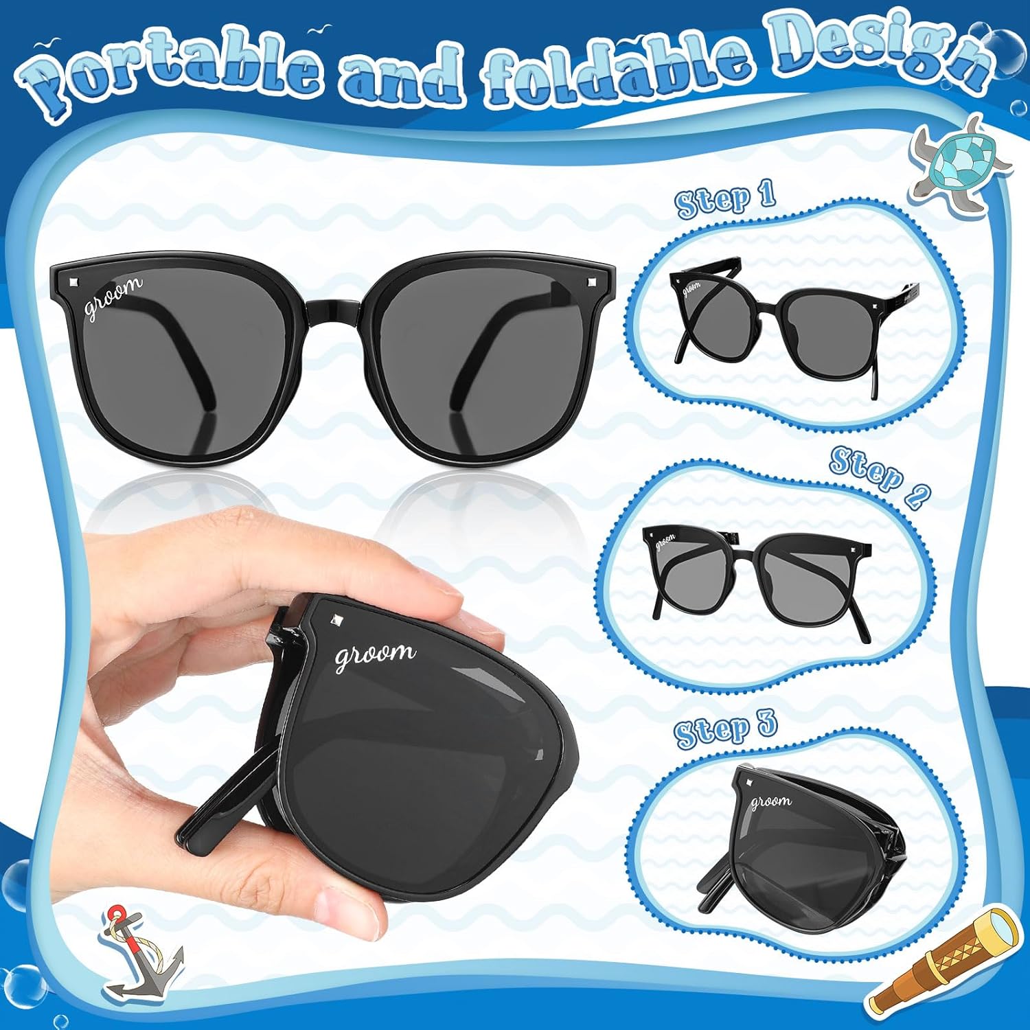 JaGely 3 Pcs Bachelor Party Accessories Groom Set