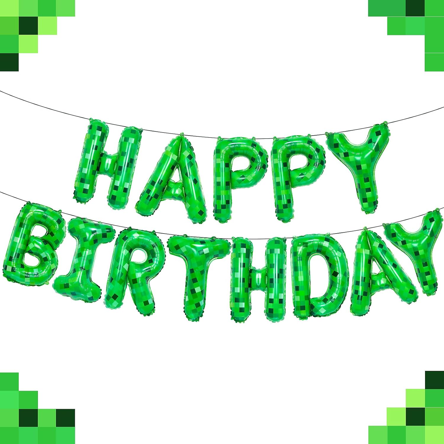 TNT Pixel Birthday Foil Balloons Party Decorations