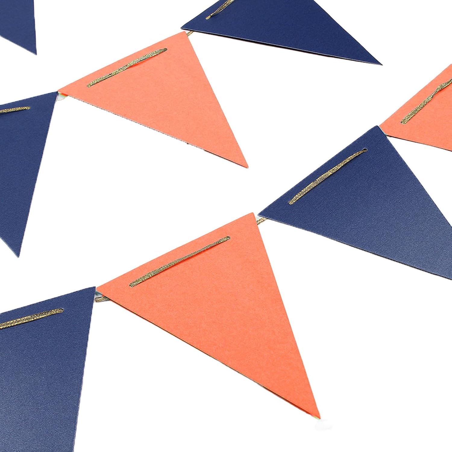 Blue And Orange Double Sided Triangle Pennant Banner Pack of 30