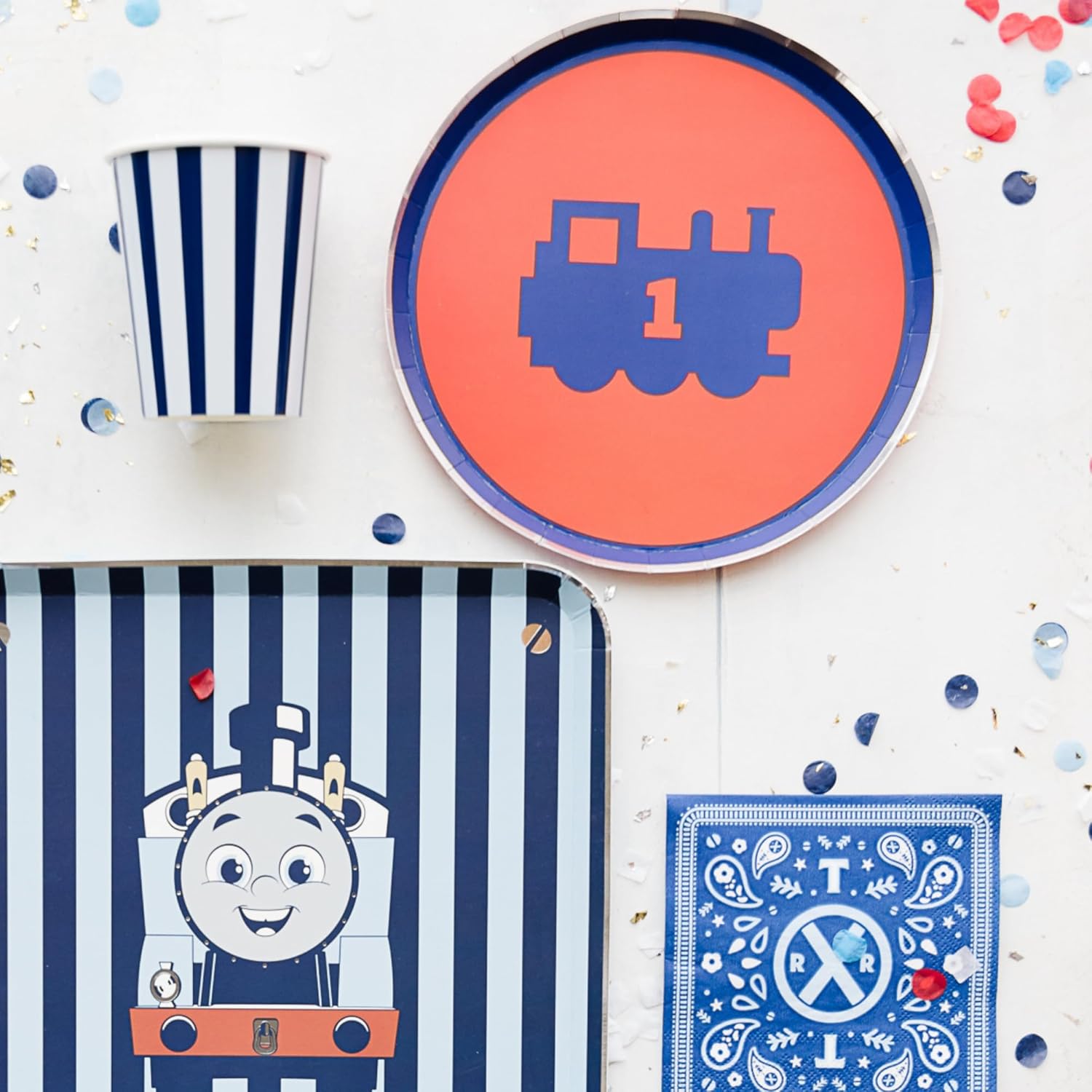 Thomas Friends Train Banner Kit - 6 Pieces Red Blue
