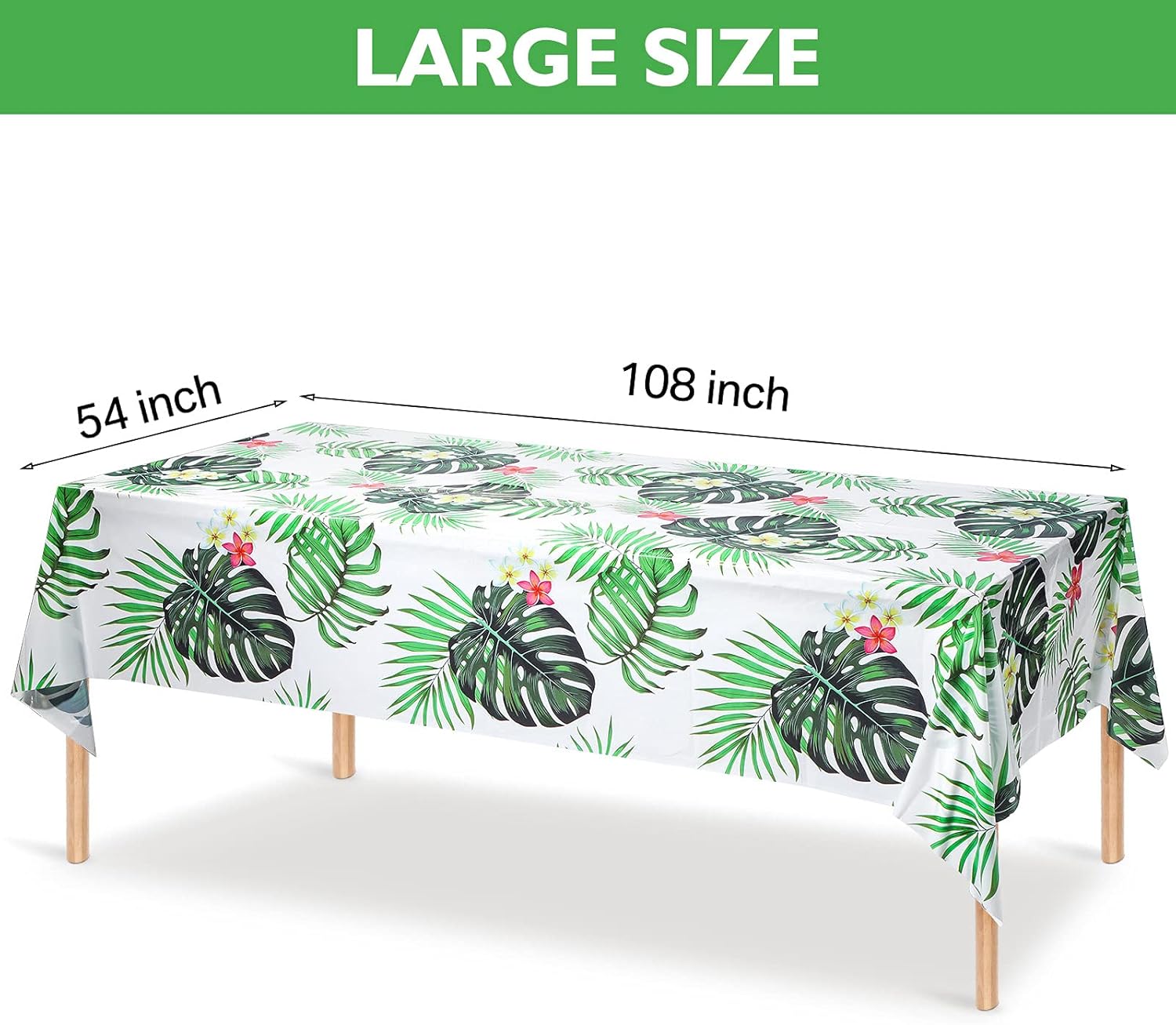 Tatuo 3 Pack Hawaiian Luau Party Tablecloths
