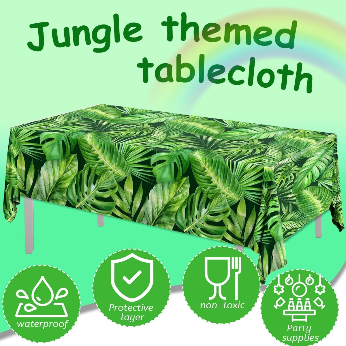 Hakoti Jungle Safari Animal Tablecloth 3Pcs Set