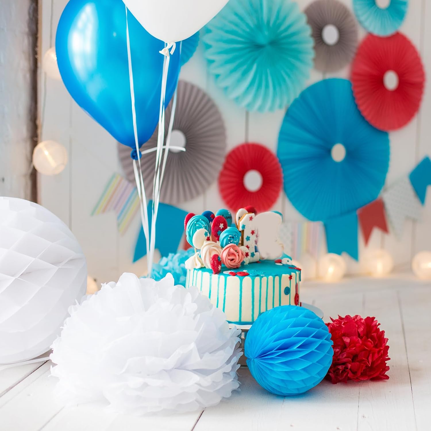 PATIKIL 468 Black Tissue Pom Poms for Decorations