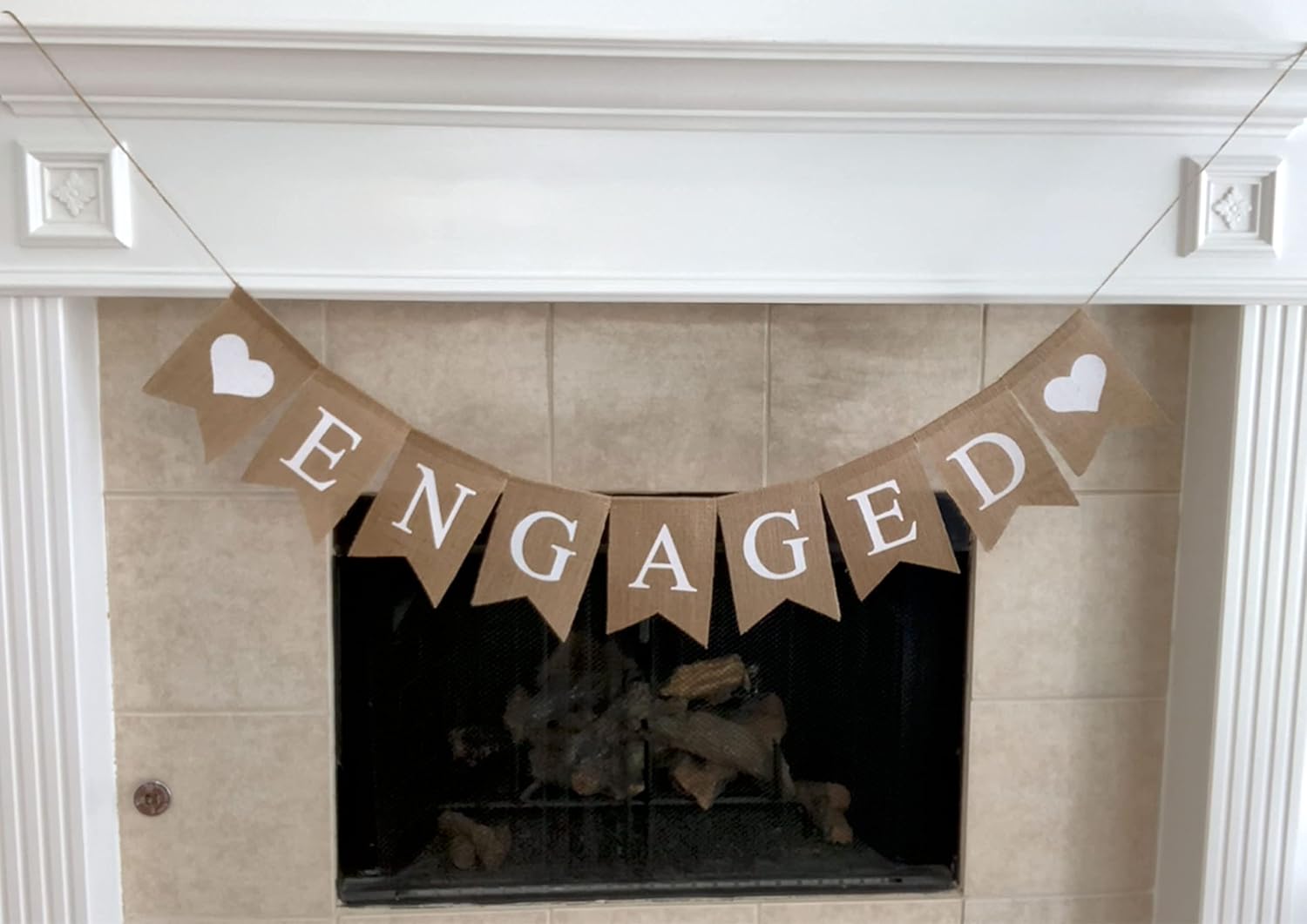 Engagement Party Decorations Engaged Burlap Banner 1