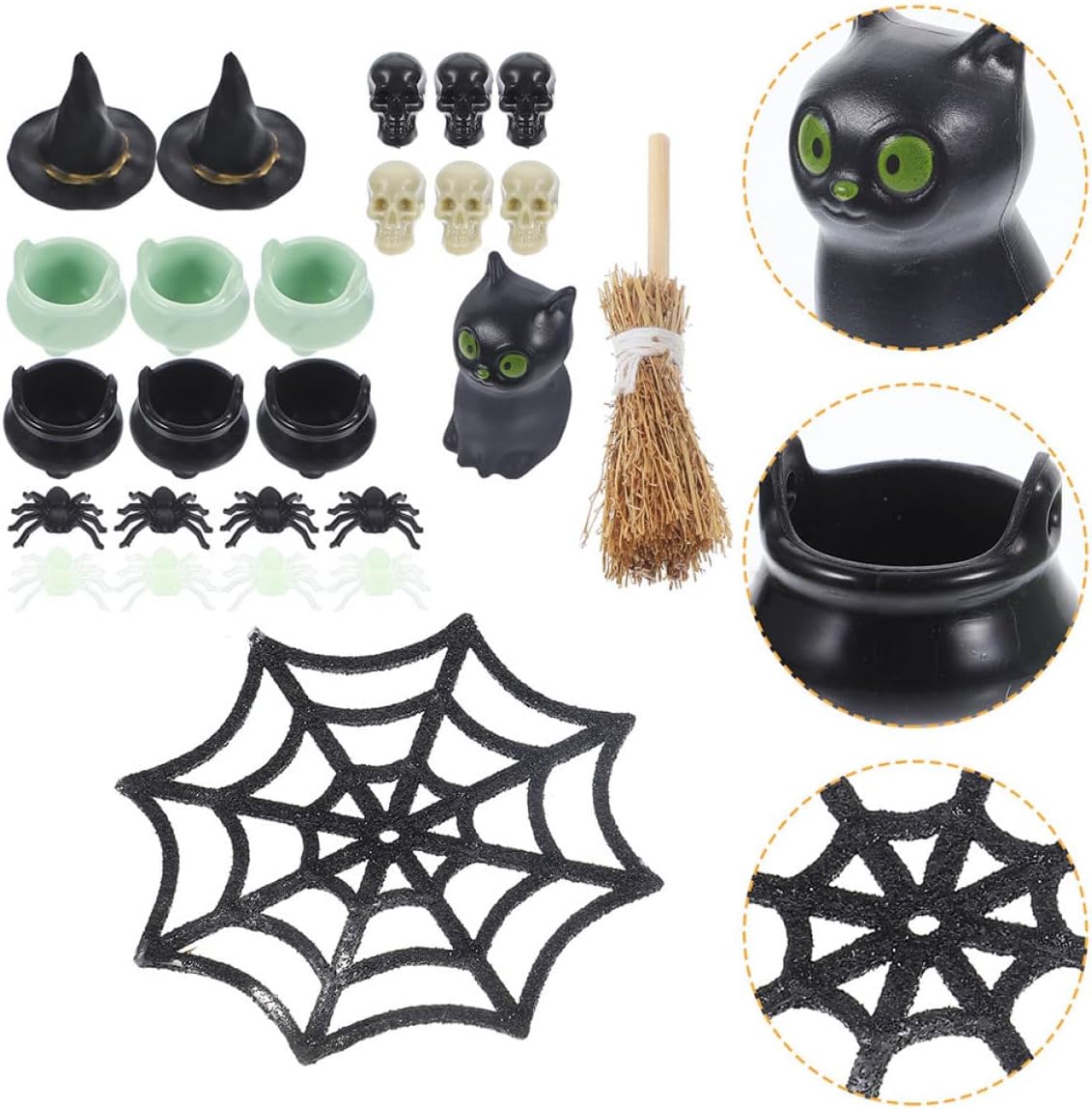 PRETYZOOM 2Sets Halloween Witch Ornament DIY Decor for Dollhouses