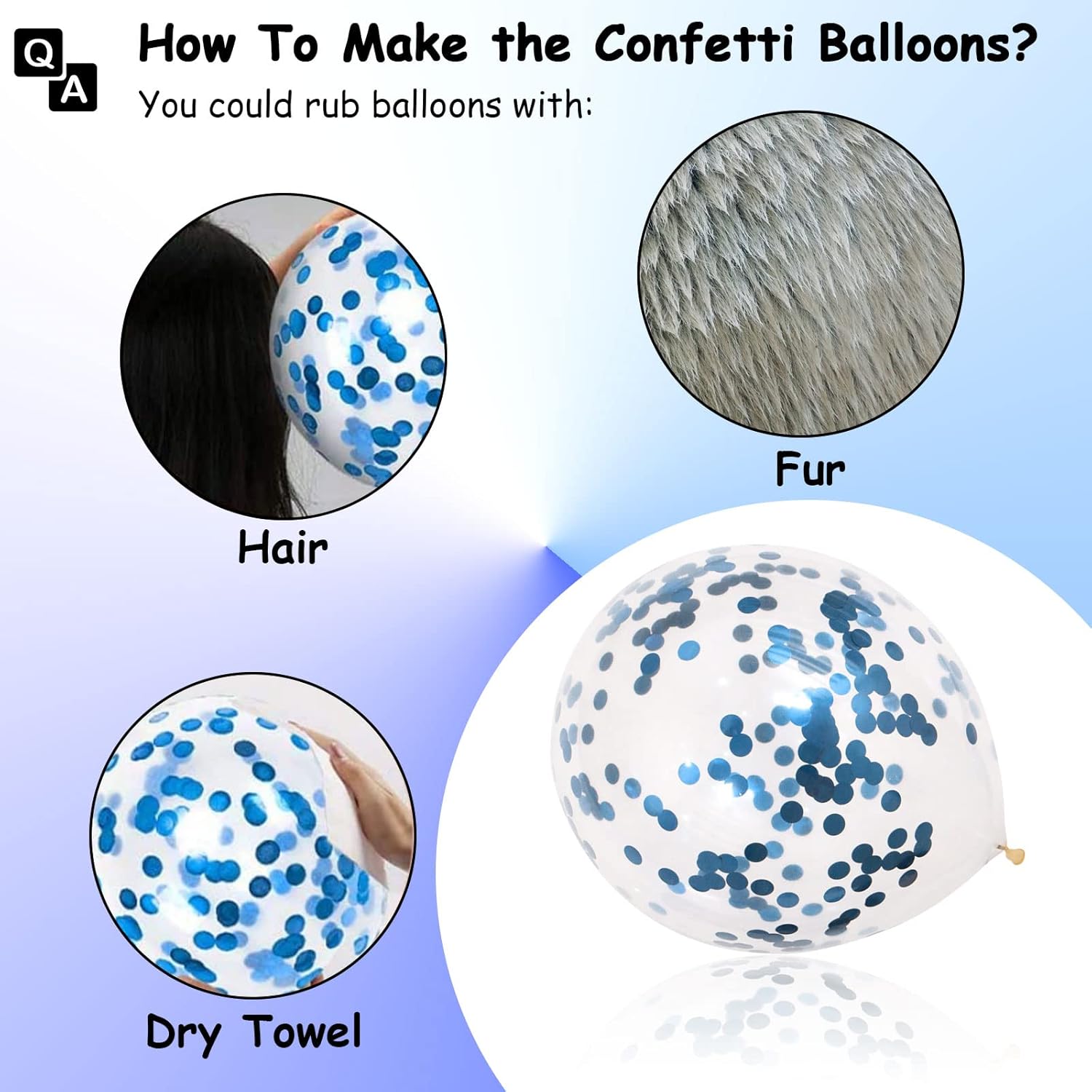 Blue and White Balloons Set for Birthday Parties