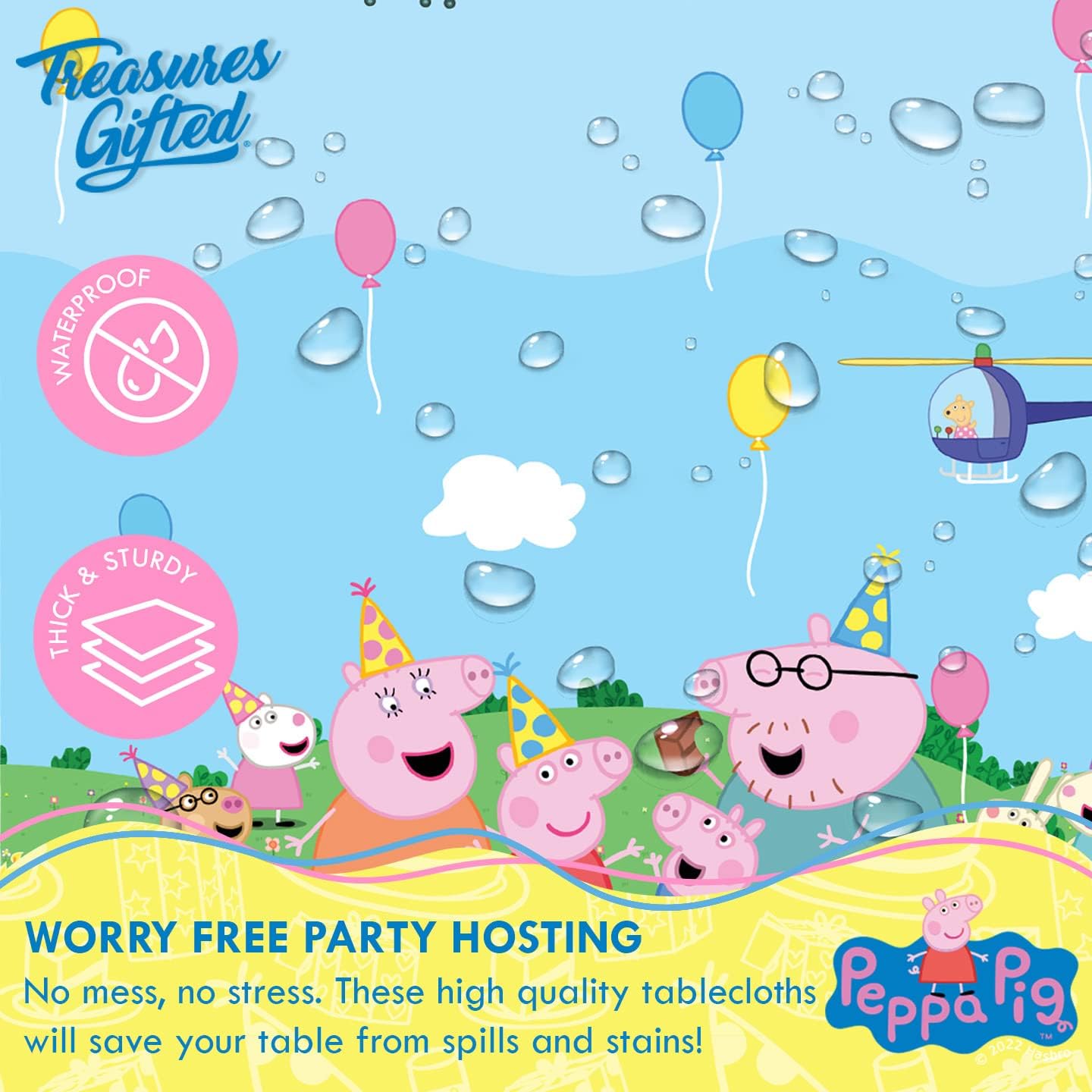 Treasures Gifted Peppa Pig Birthday Decor Tablecloths Pack of 2
