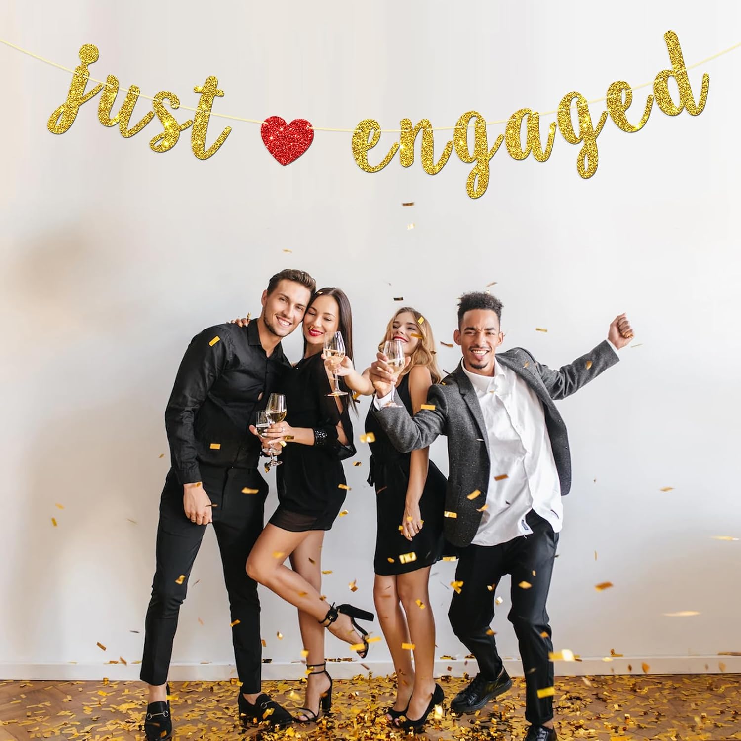 Dill-Dall Just Engaged Party Banner