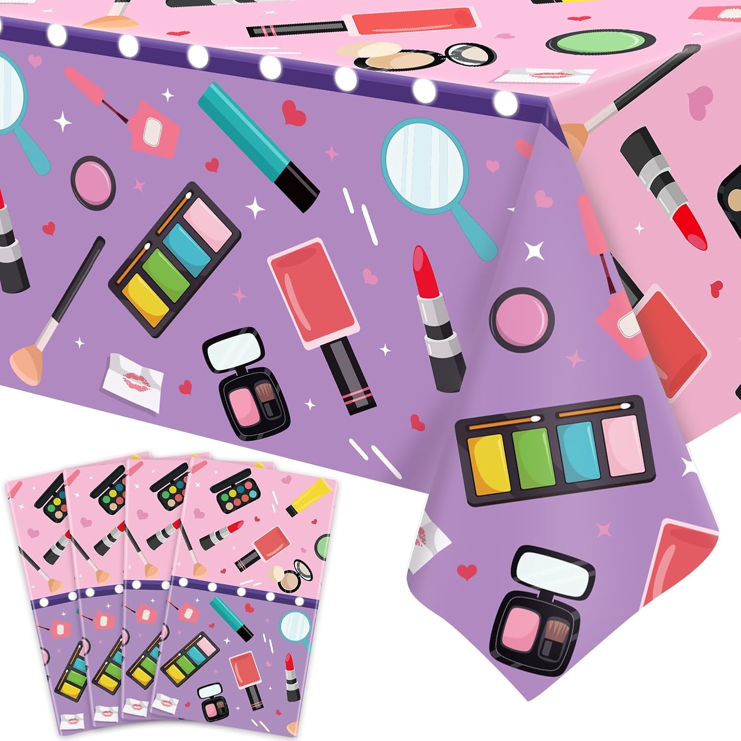 4 Pack Spa Makeup Party Table Covers 51 x 86 Inches