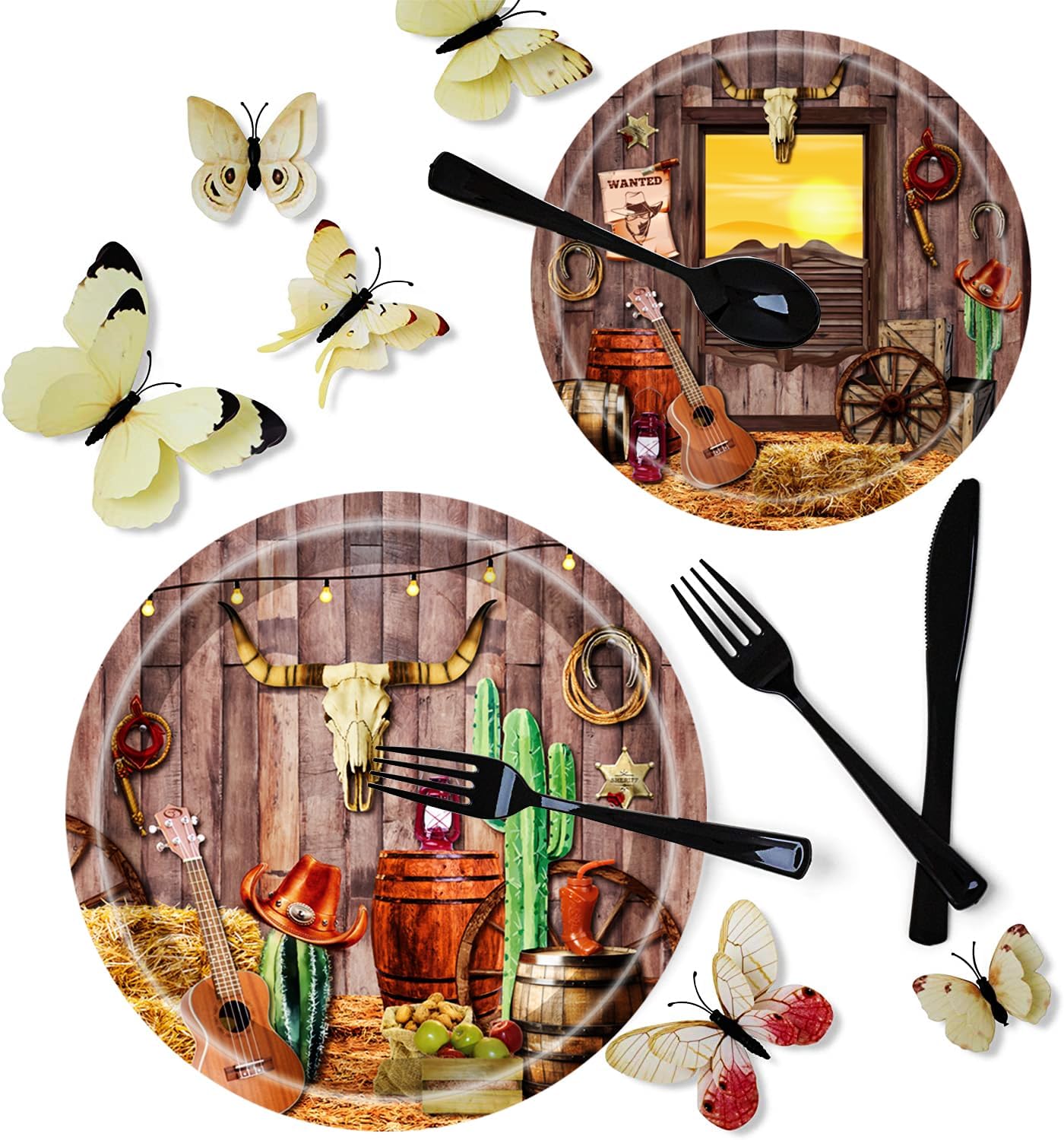 175Pcs Western Cowboy Party Supplies Set
