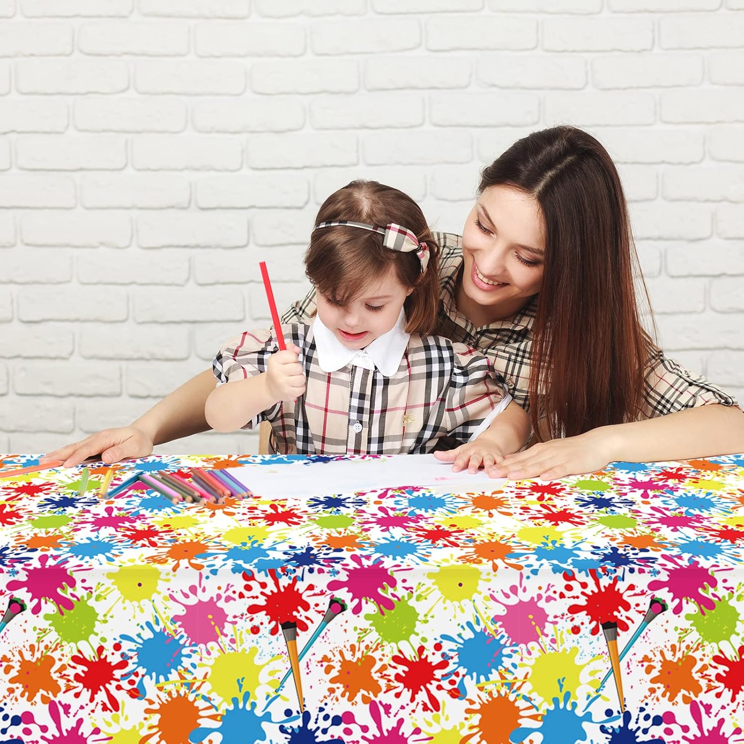 GISGFIM 3 Pcs Art Paint Tablecloths for Kids