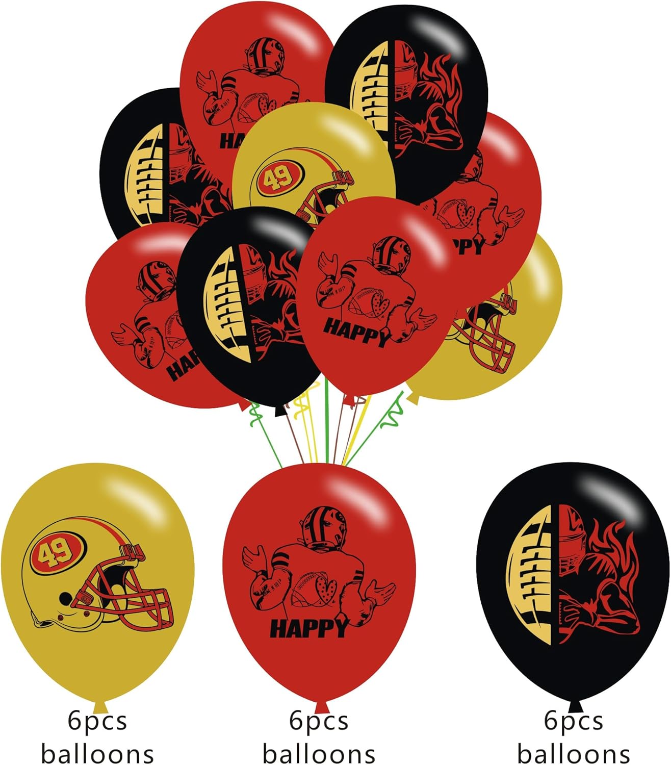 49 Piece Football Party Decor Set for Boys Girls