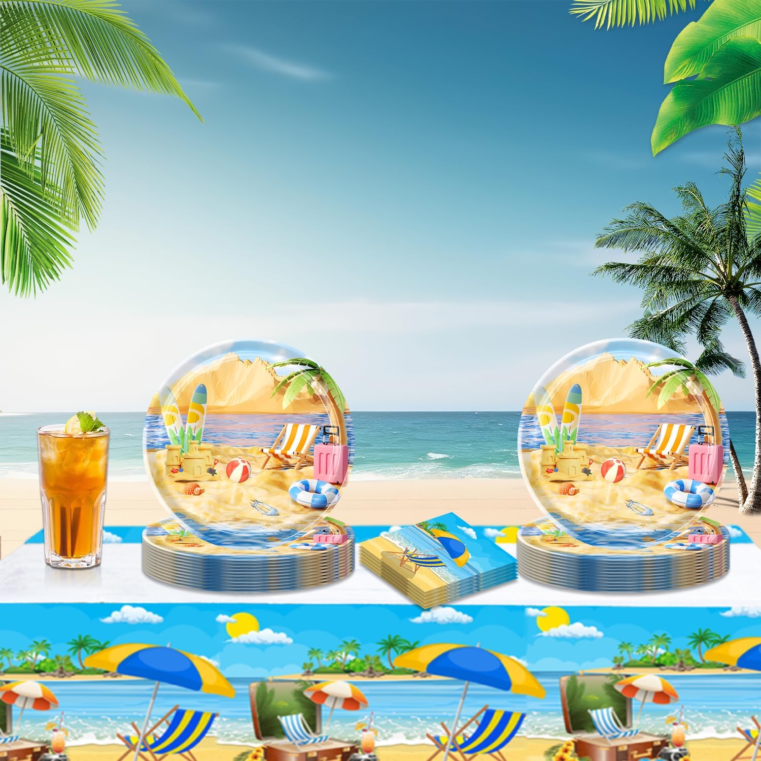 41pcs Summer Beach Party Supplies Set