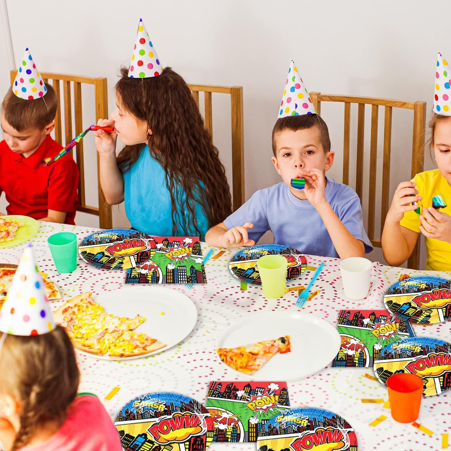 40 Piece Hero Theme Party Set - Birthday and Event Supplies