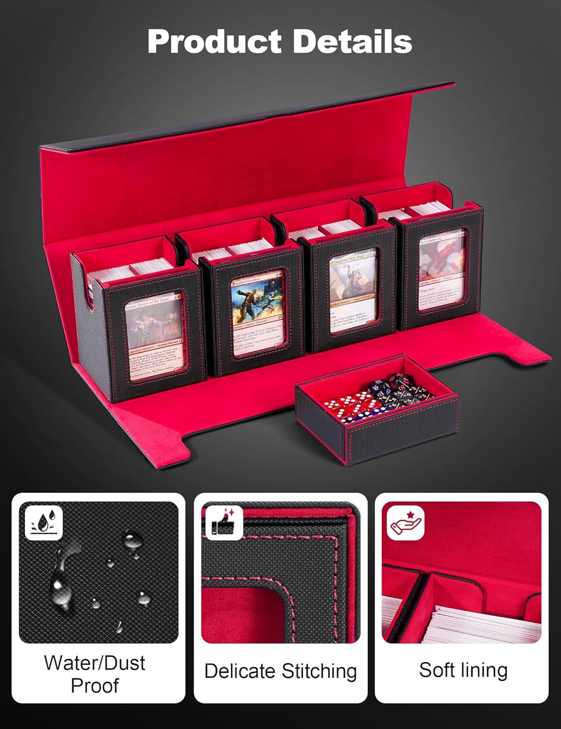 Banloga Magic Deck Box with Commander Display