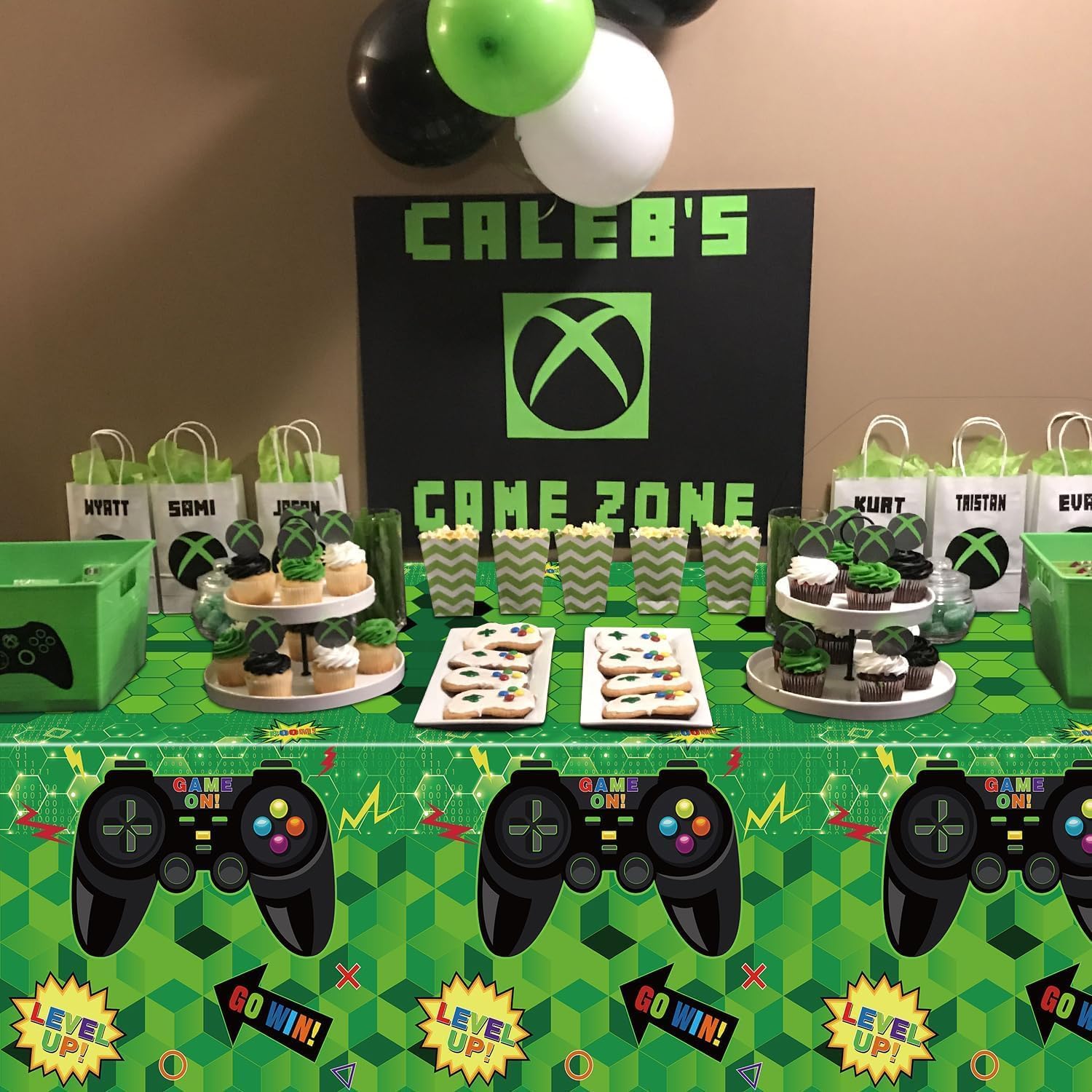 4 Pcs Video Game Party Tablecloths 51x86
