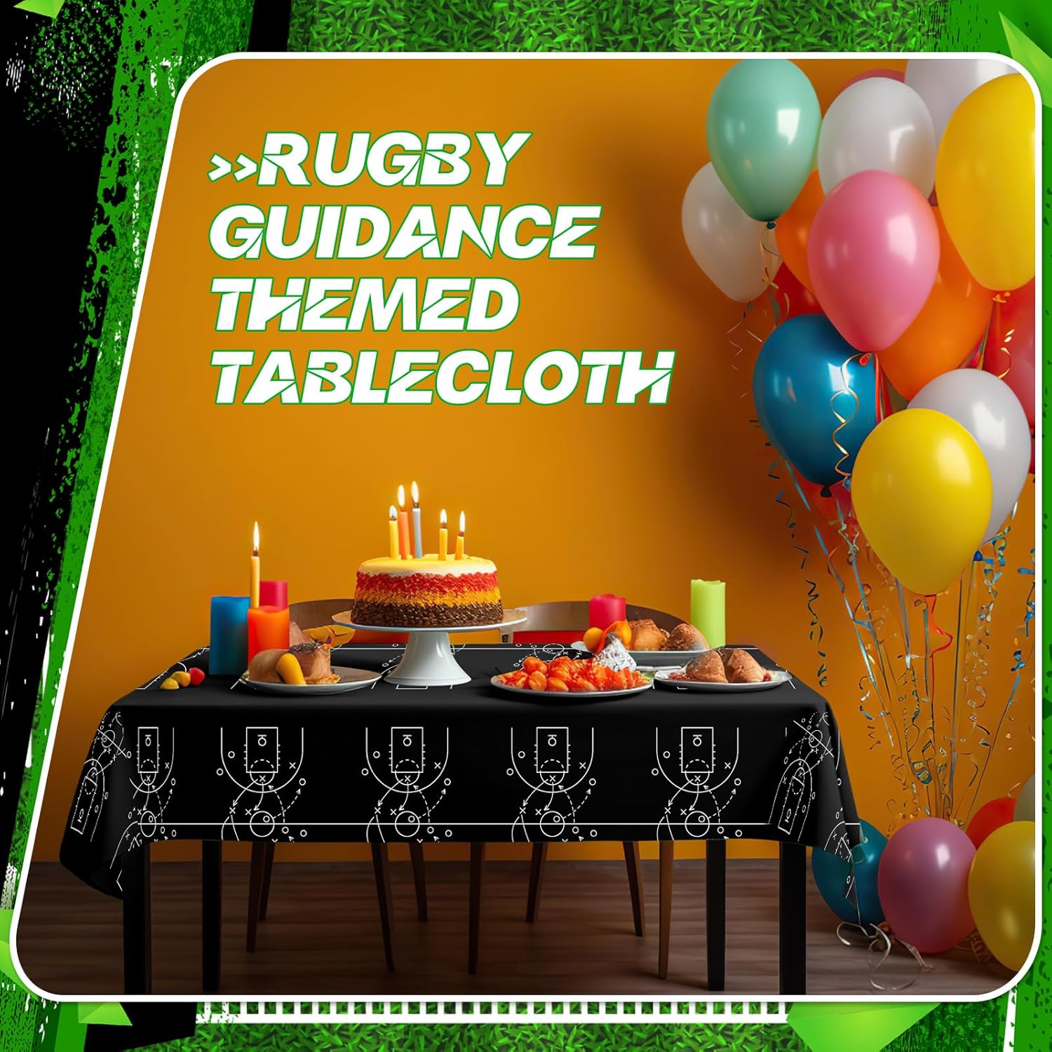 4 Pcs Basketball Theme Tablecloths for Parties