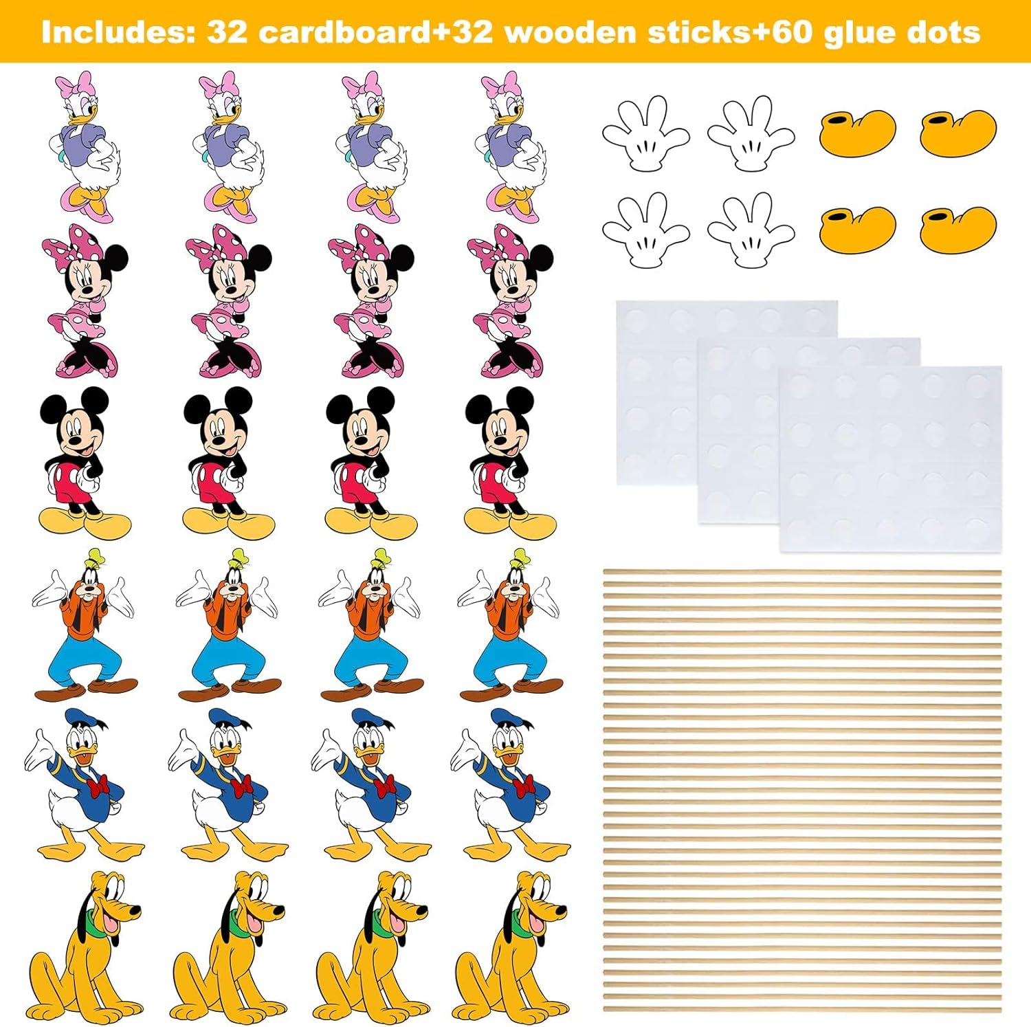 Mickey Birthday Centerpieces Decor Set 32PCS