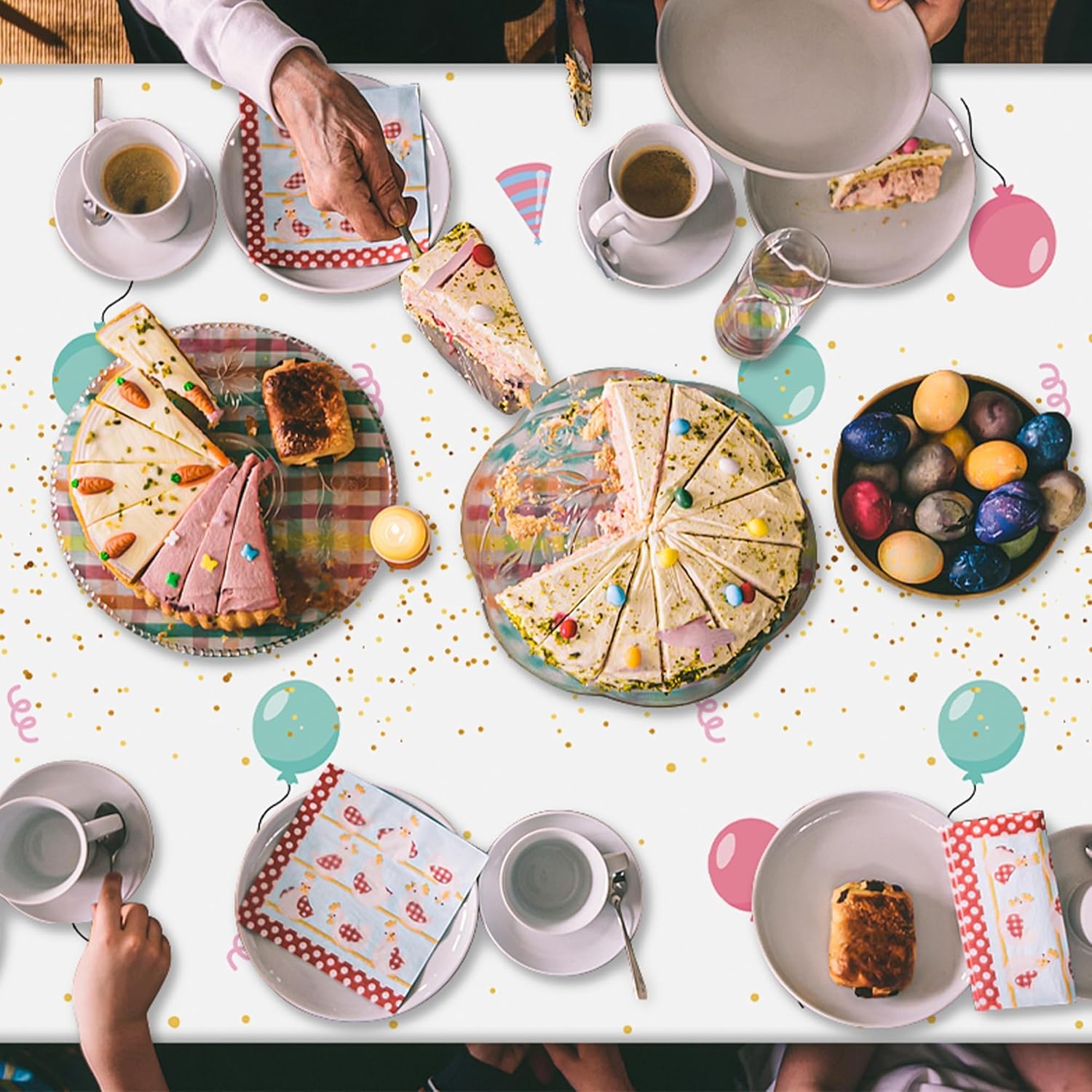 Hamster Party Tablecloths - 3Pcs Cute Birthday Decorations for Kids