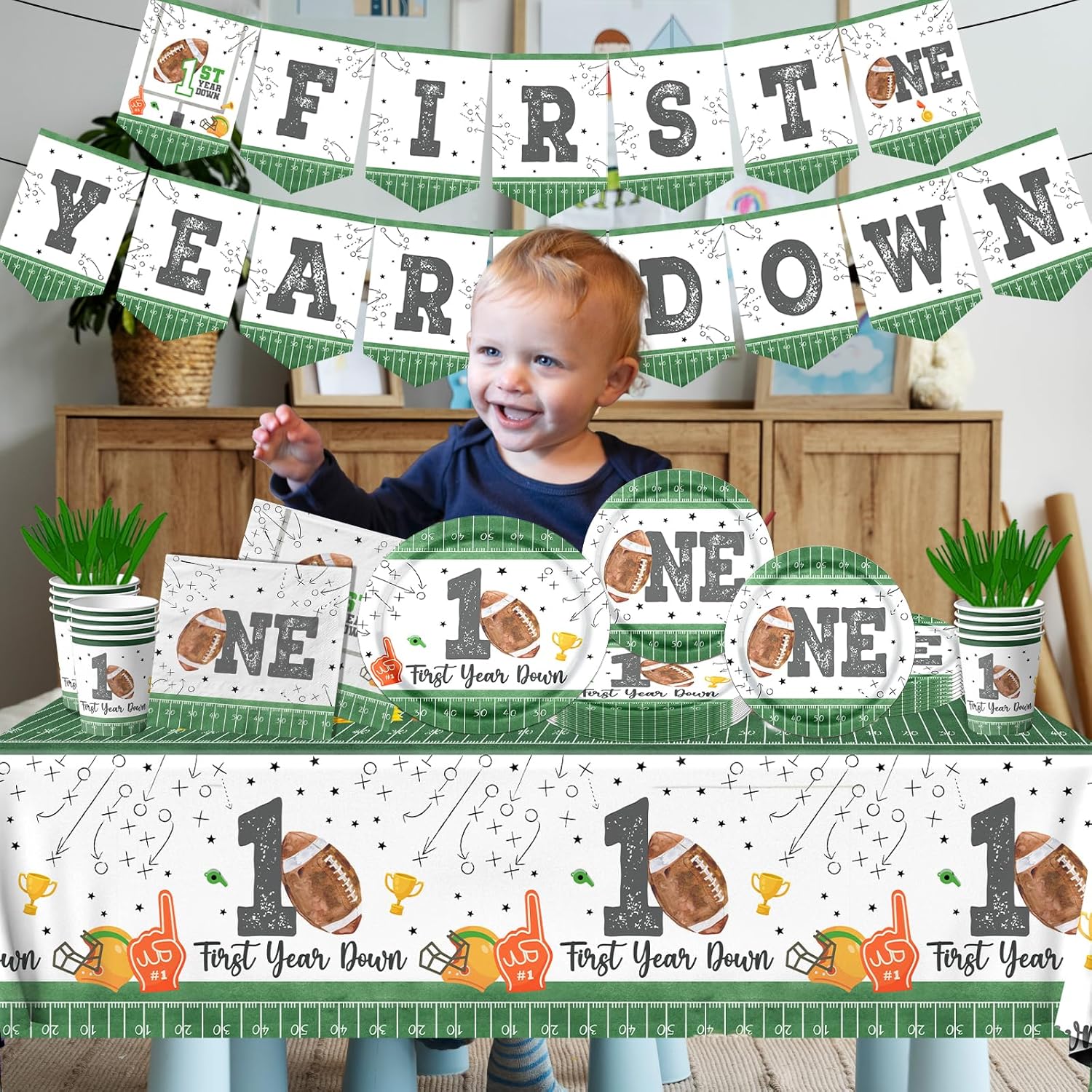 142Pcs Football Birthday Party Decorations Set