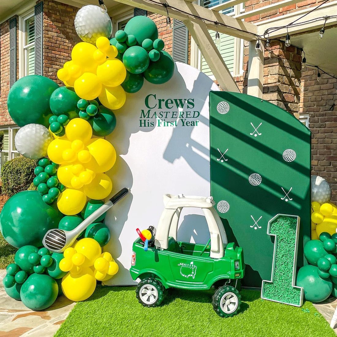 Hole In One Balloon Arch Golf Themed Decor