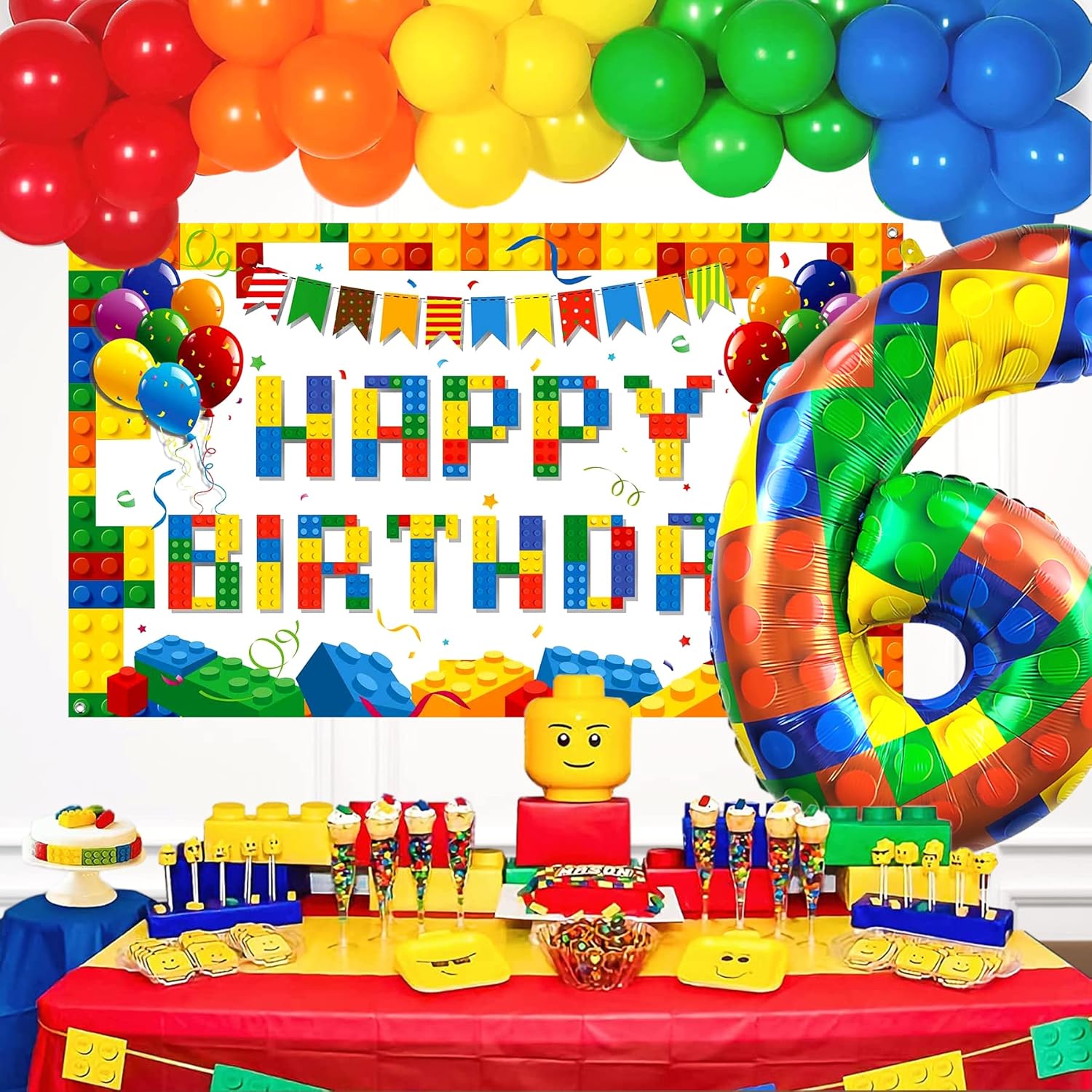 32 Inch Block Number 7 Balloons for 7th Birthday Party