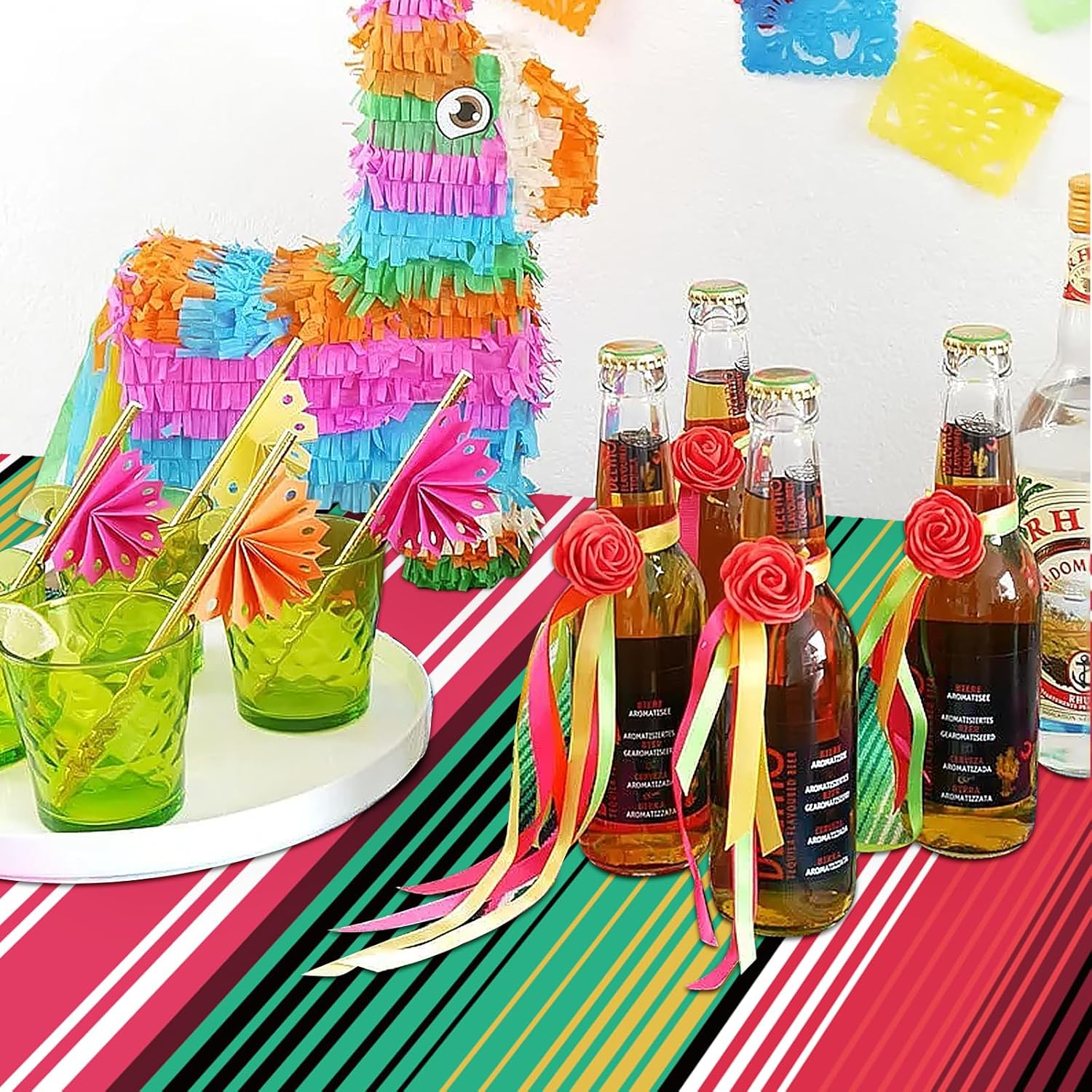 Hxezoc Mexican Stripe Tablecloth 54 x 108 Inch