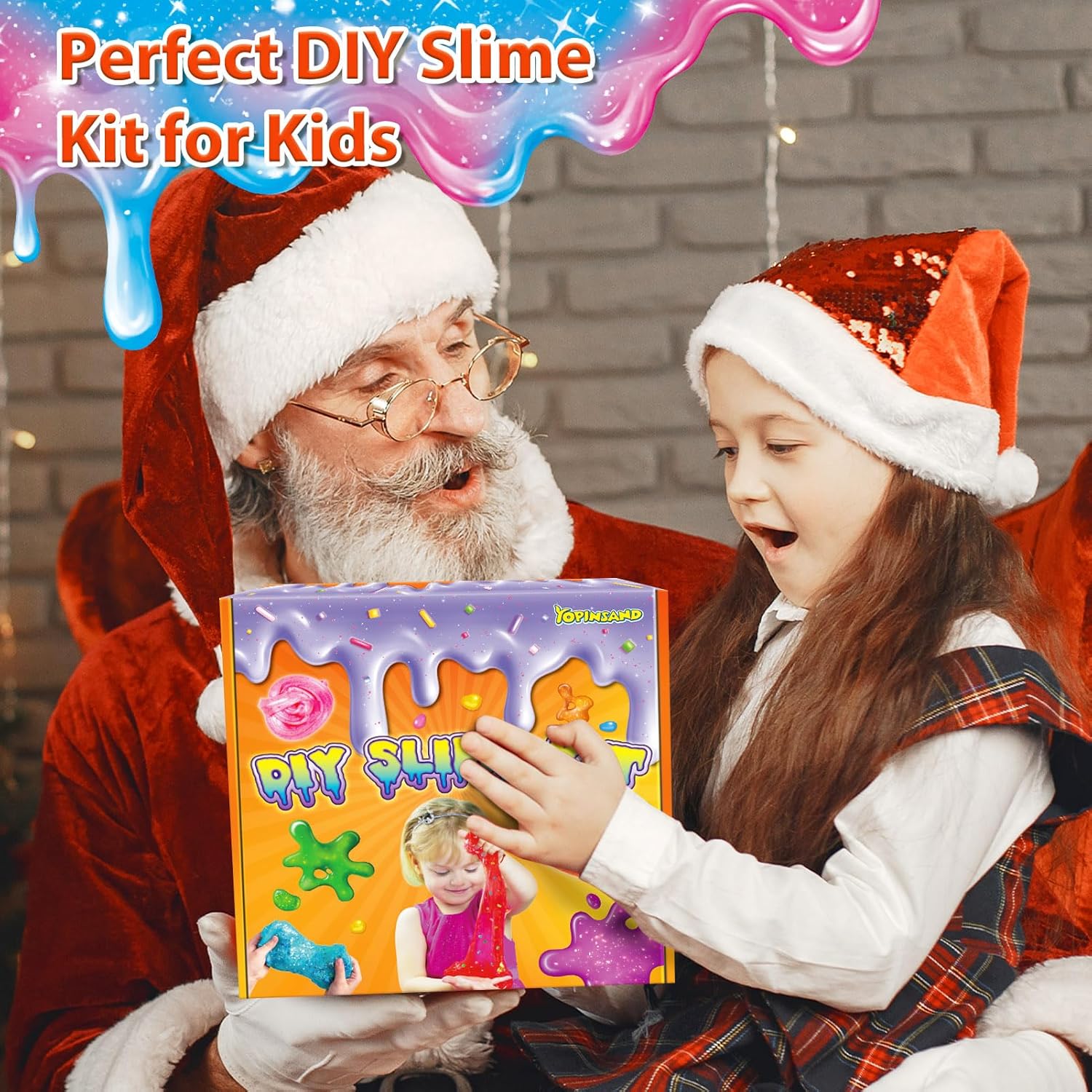 YOPINSAND 12 Cups DIY Slime Kit for Kids