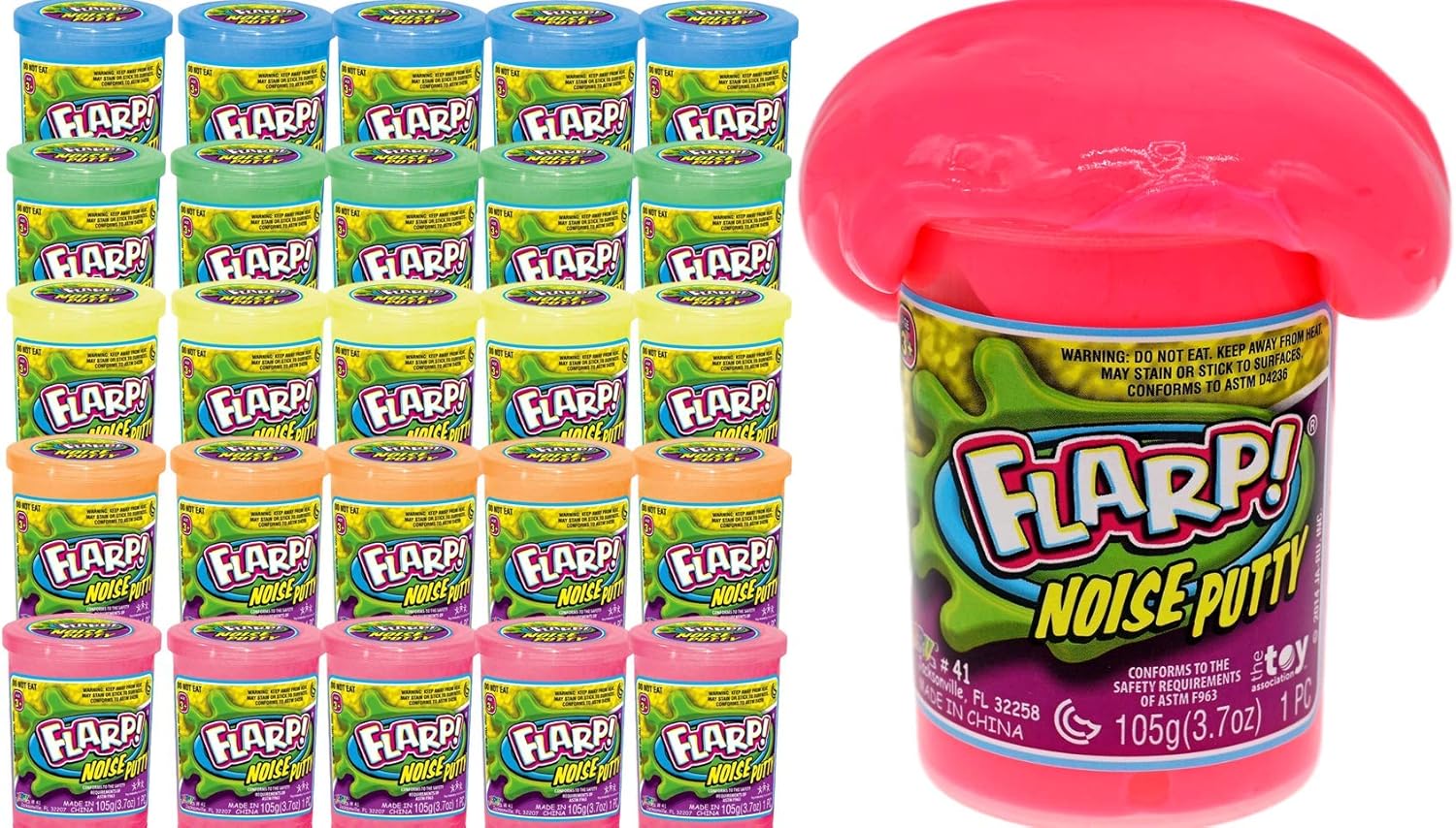 JA-RU Scented Flarp Noise Putty 24-Pack Fart Toy for Kids